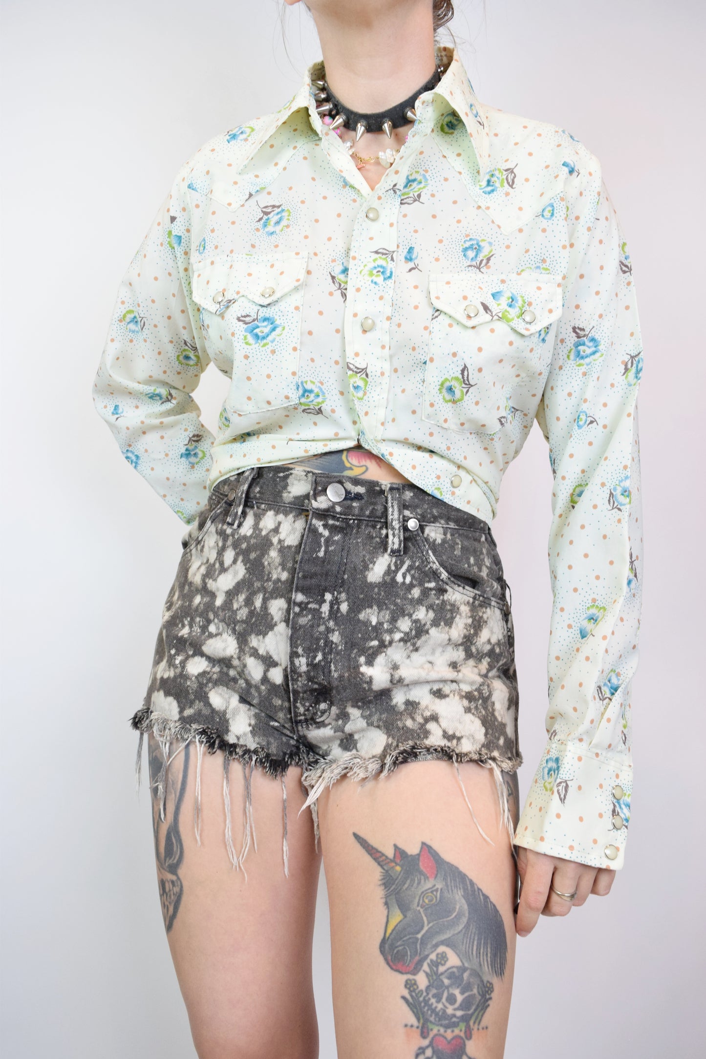 60s PEARL SNAP BUTTON UP - SMALL