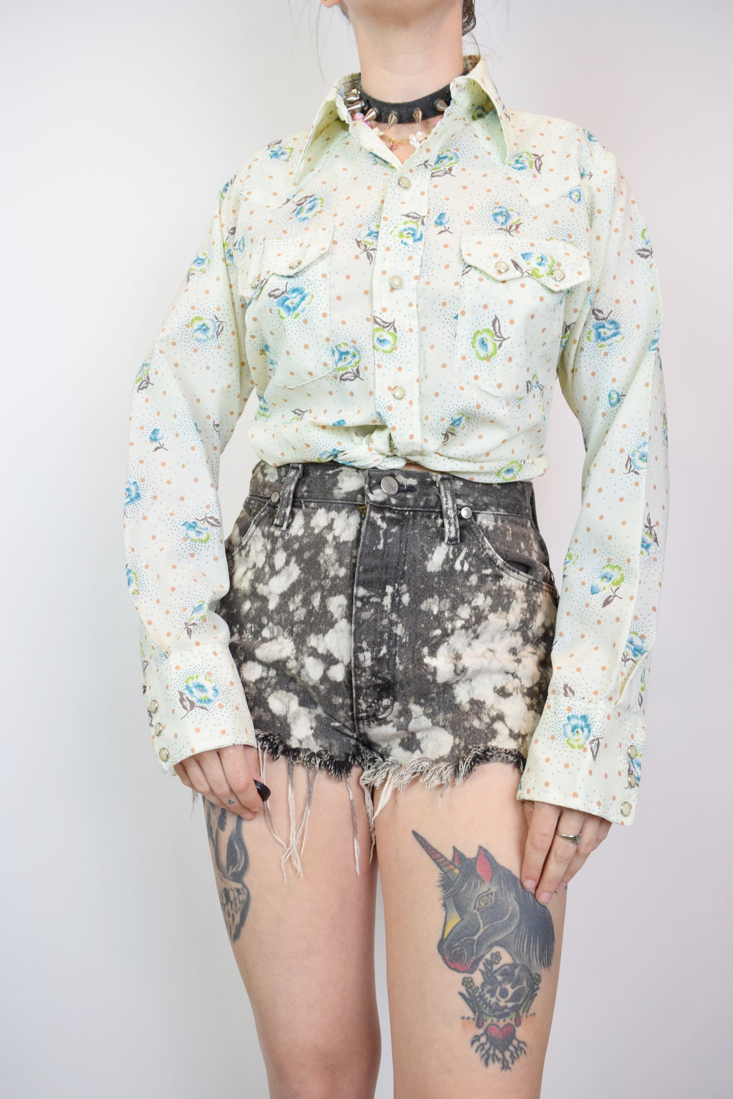 60s PEARL SNAP BUTTON UP - SMALL