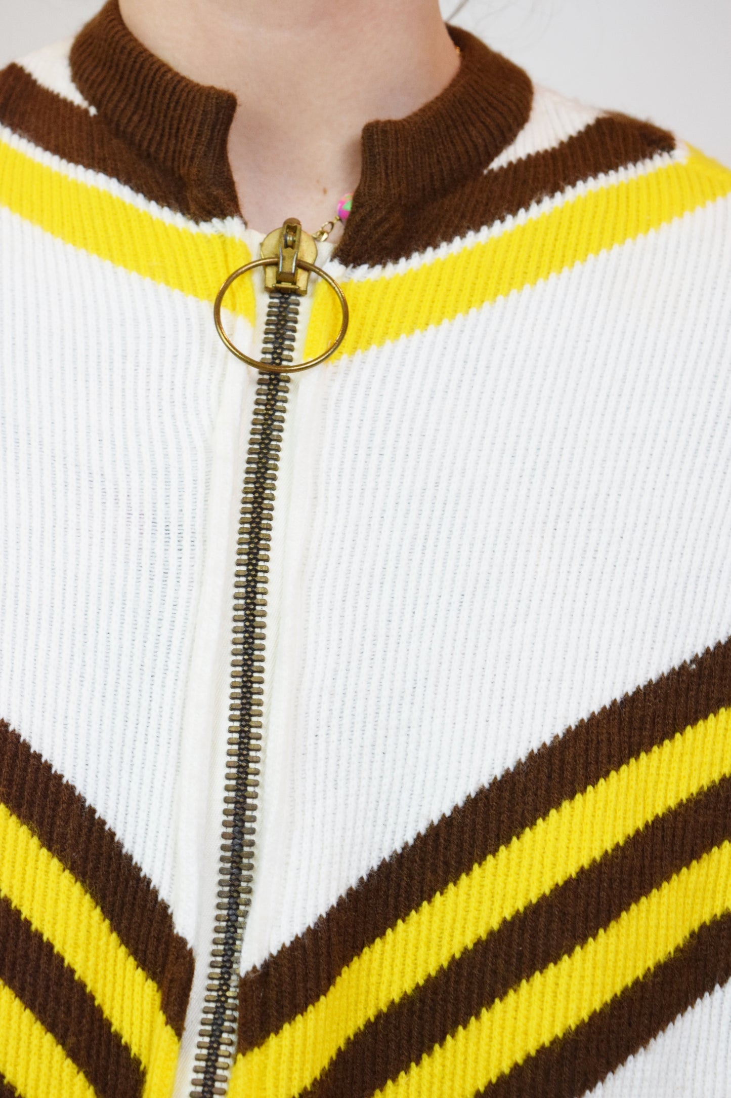 60s KNITTED ORING CAPE PONCHO - O/S