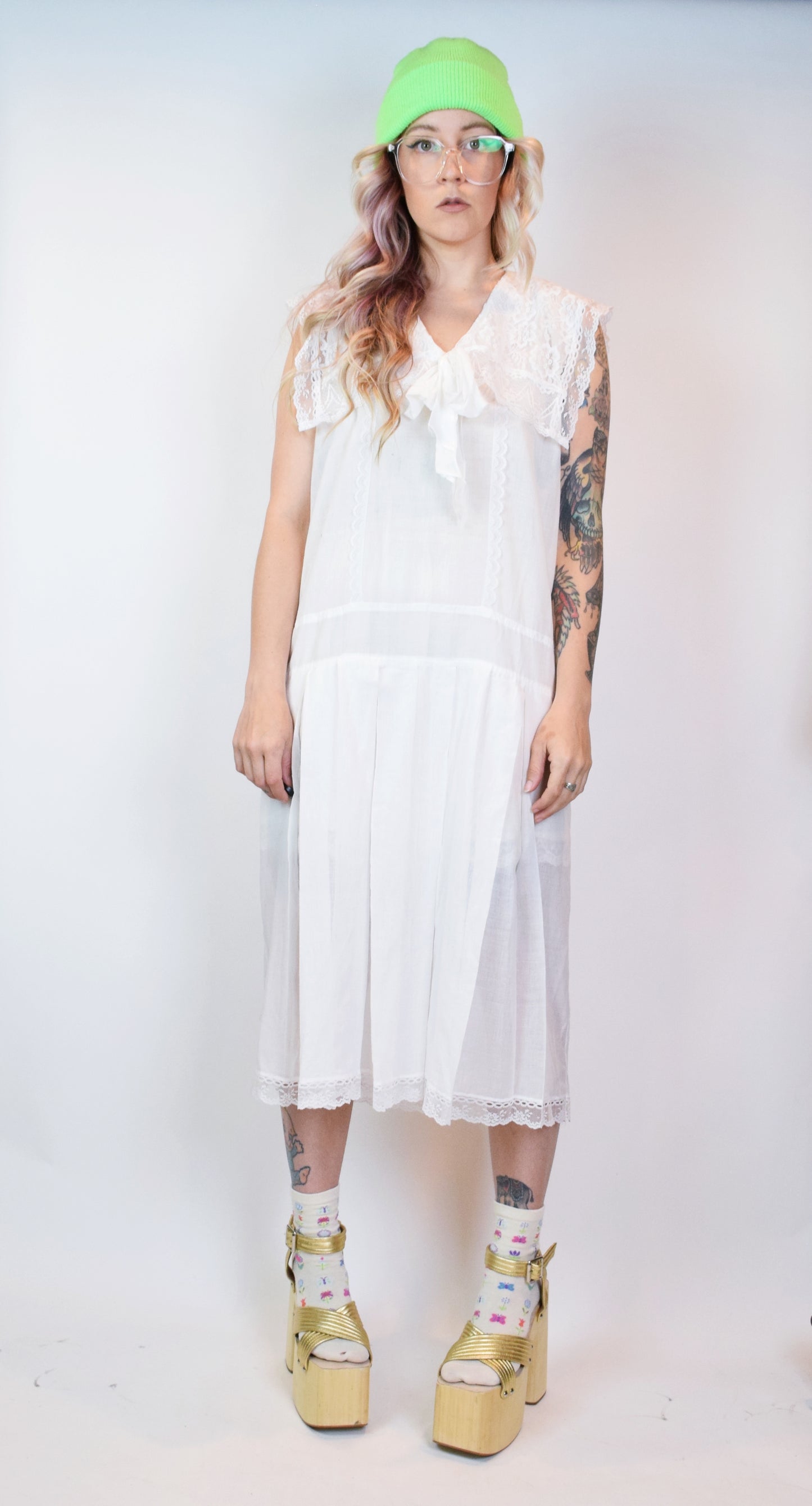70s DROP WAIST GUNNE SAX MIDI - XS-M