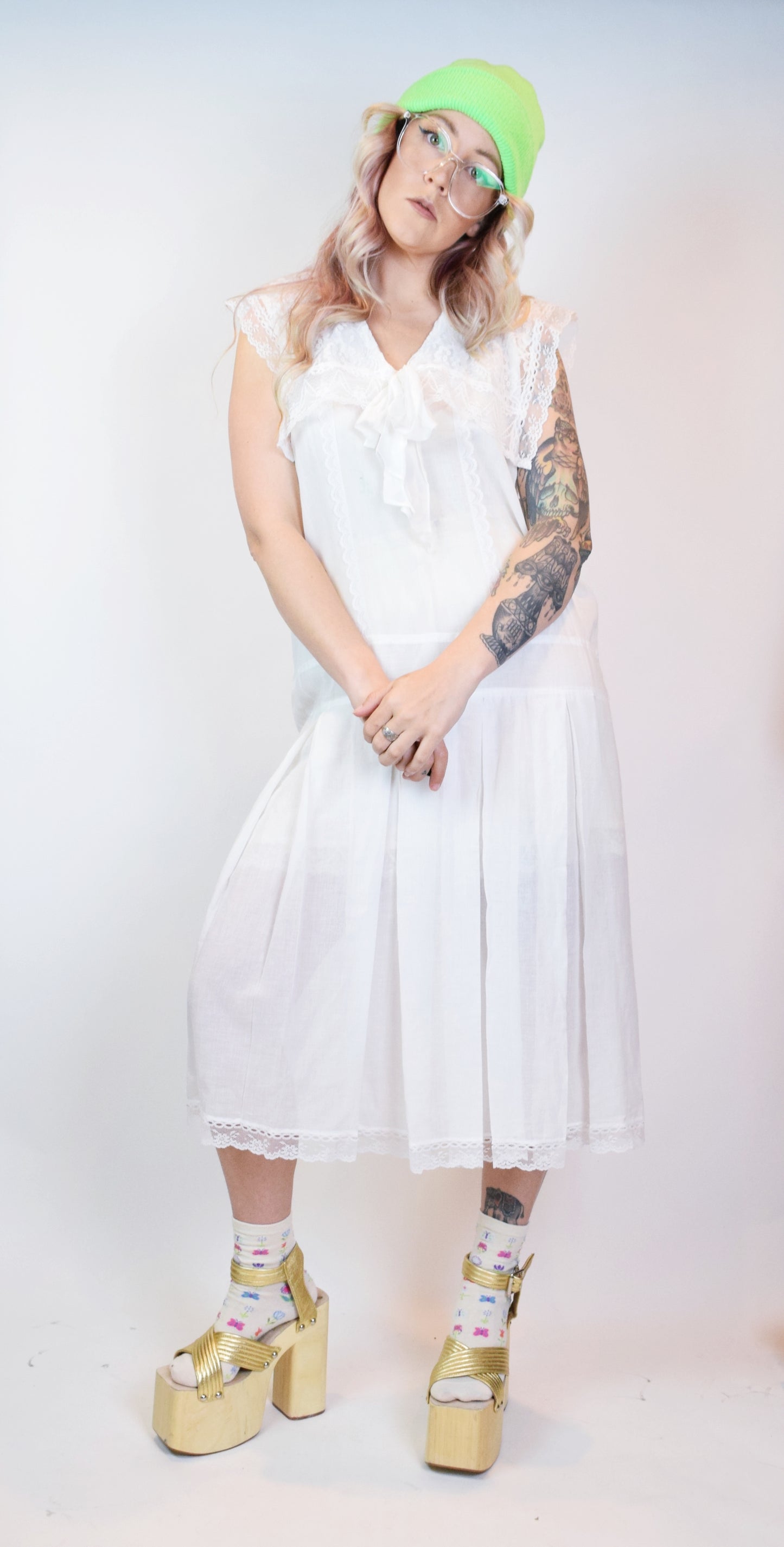 70s DROP WAIST GUNNE SAX MIDI - XS-M