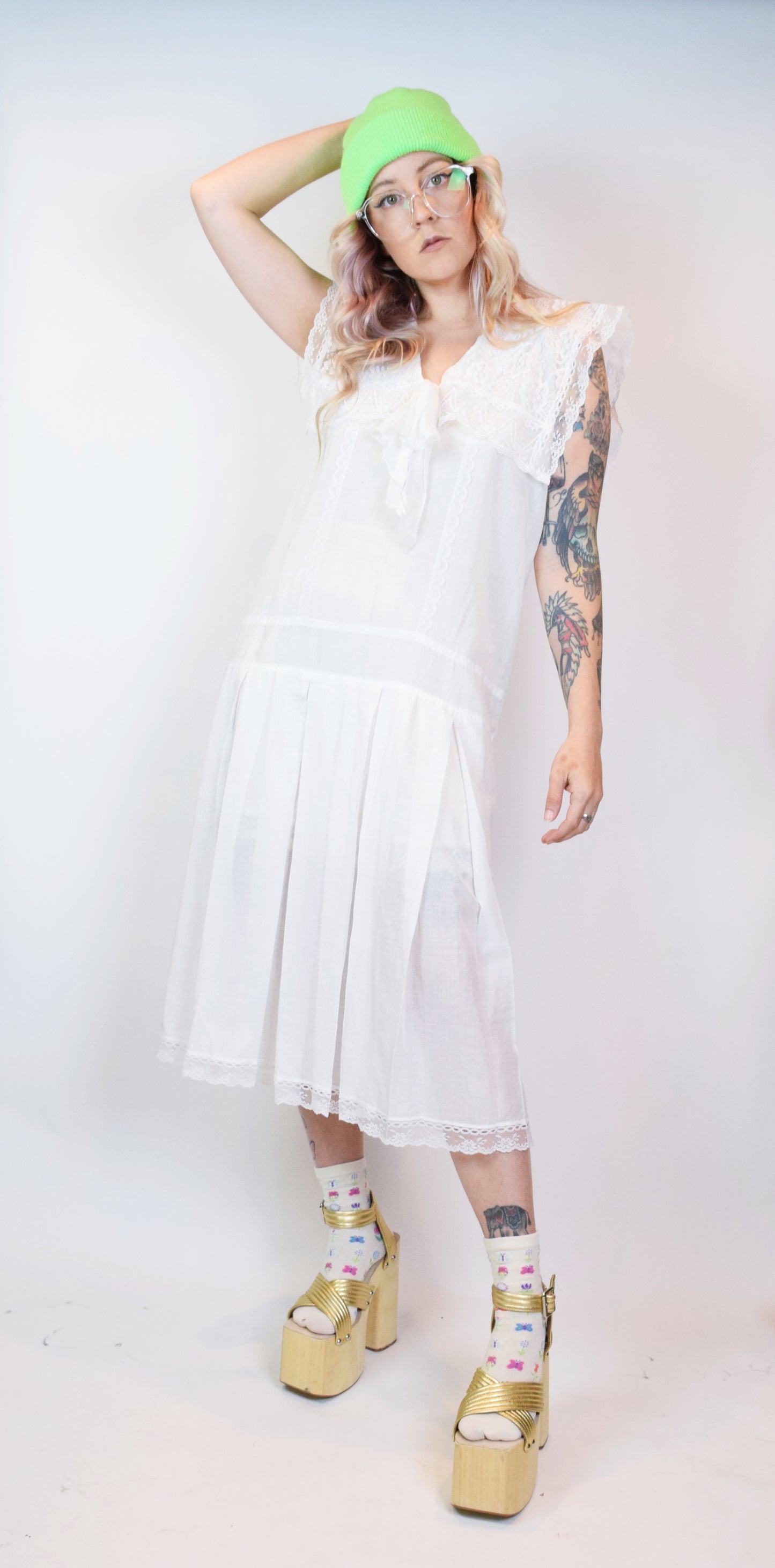 70s DROP WAIST GUNNE SAX MIDI - XS-M