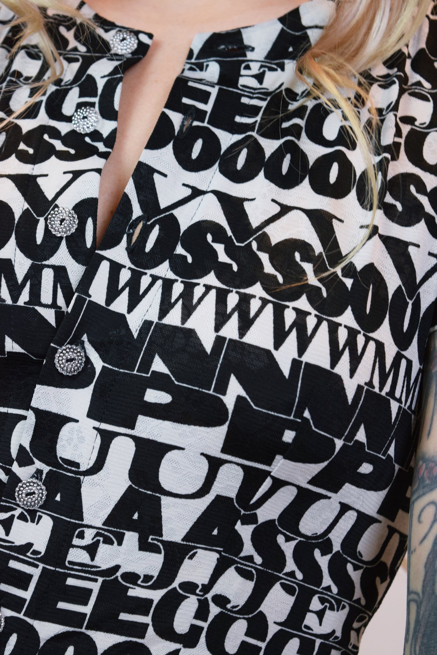 90s NOVELTY ALPHABET JUMPSUIT - XS/S