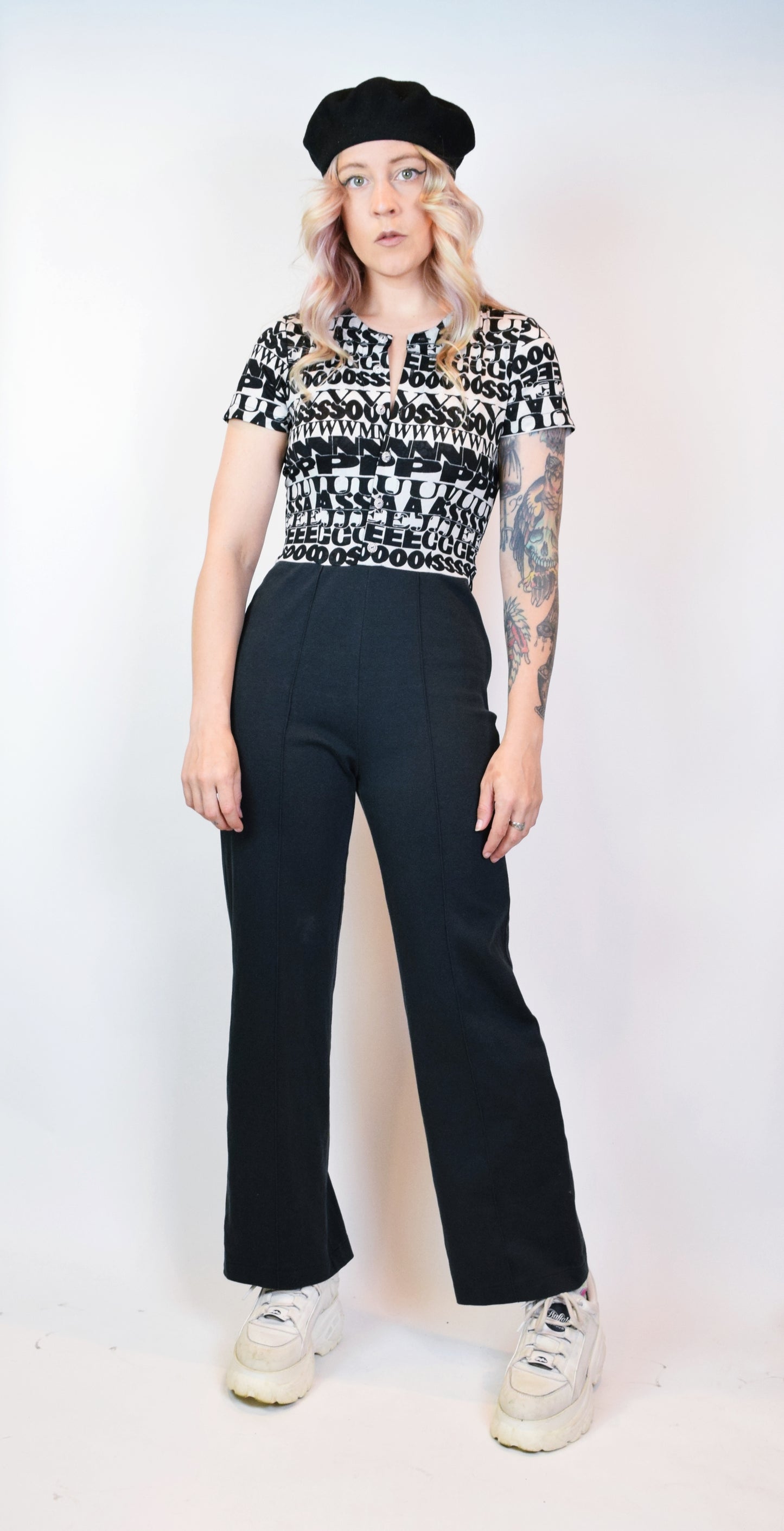 90s NOVELTY ALPHABET JUMPSUIT - XS/S