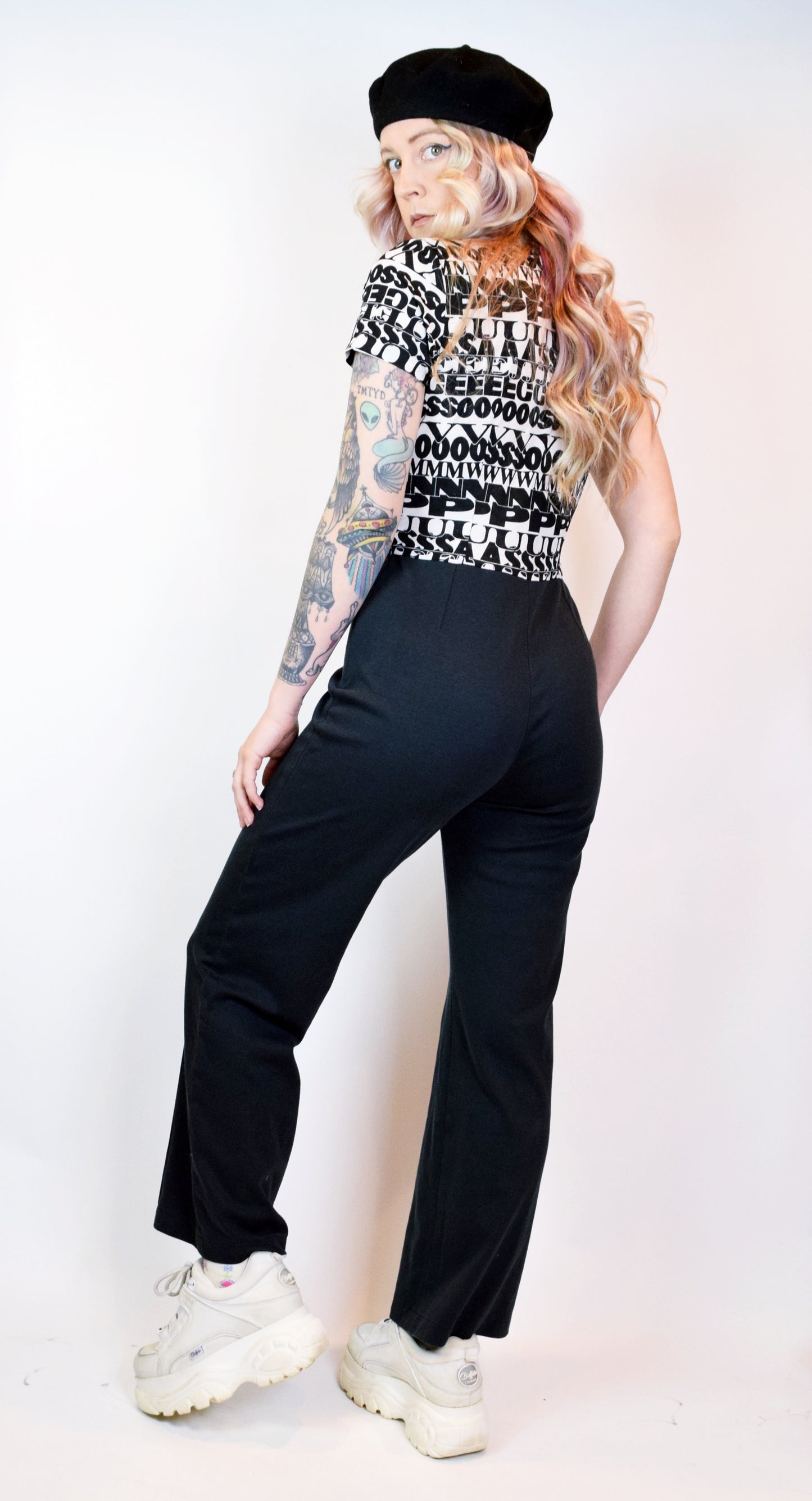 90s NOVELTY ALPHABET JUMPSUIT - XS/S