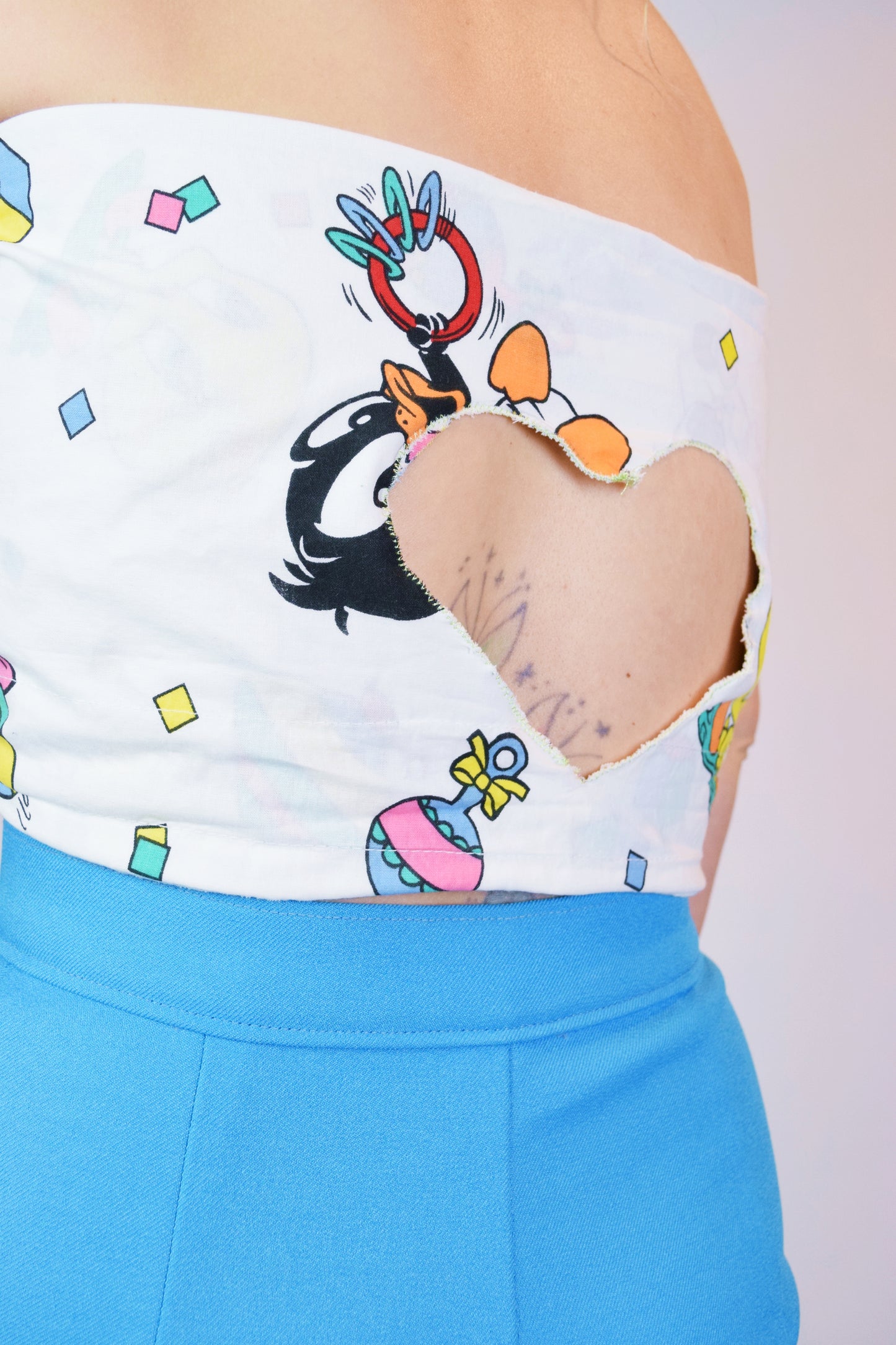 HANDMADE TINY TOONS BANDEAU TOP - M/L