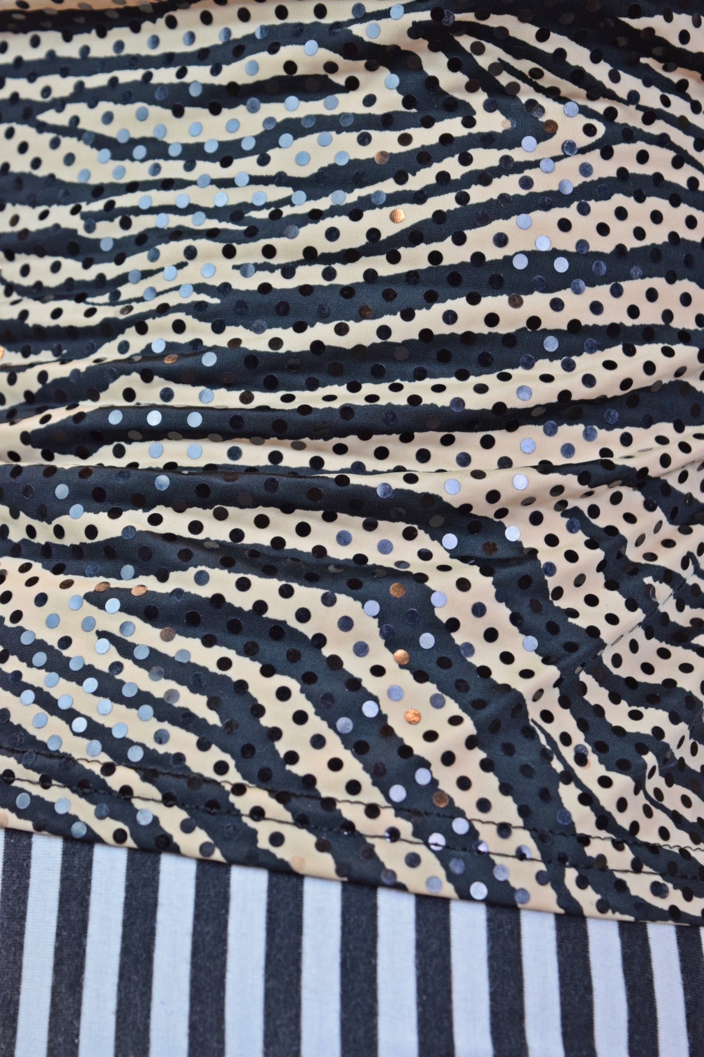 90S IRIDESCENT ZEBRA BLOUSE - SMALL