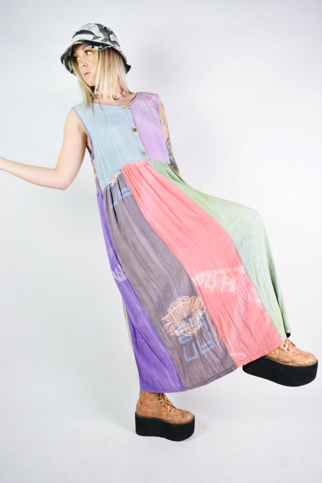 90s HAND DYED BOHO MAXI - M/L
