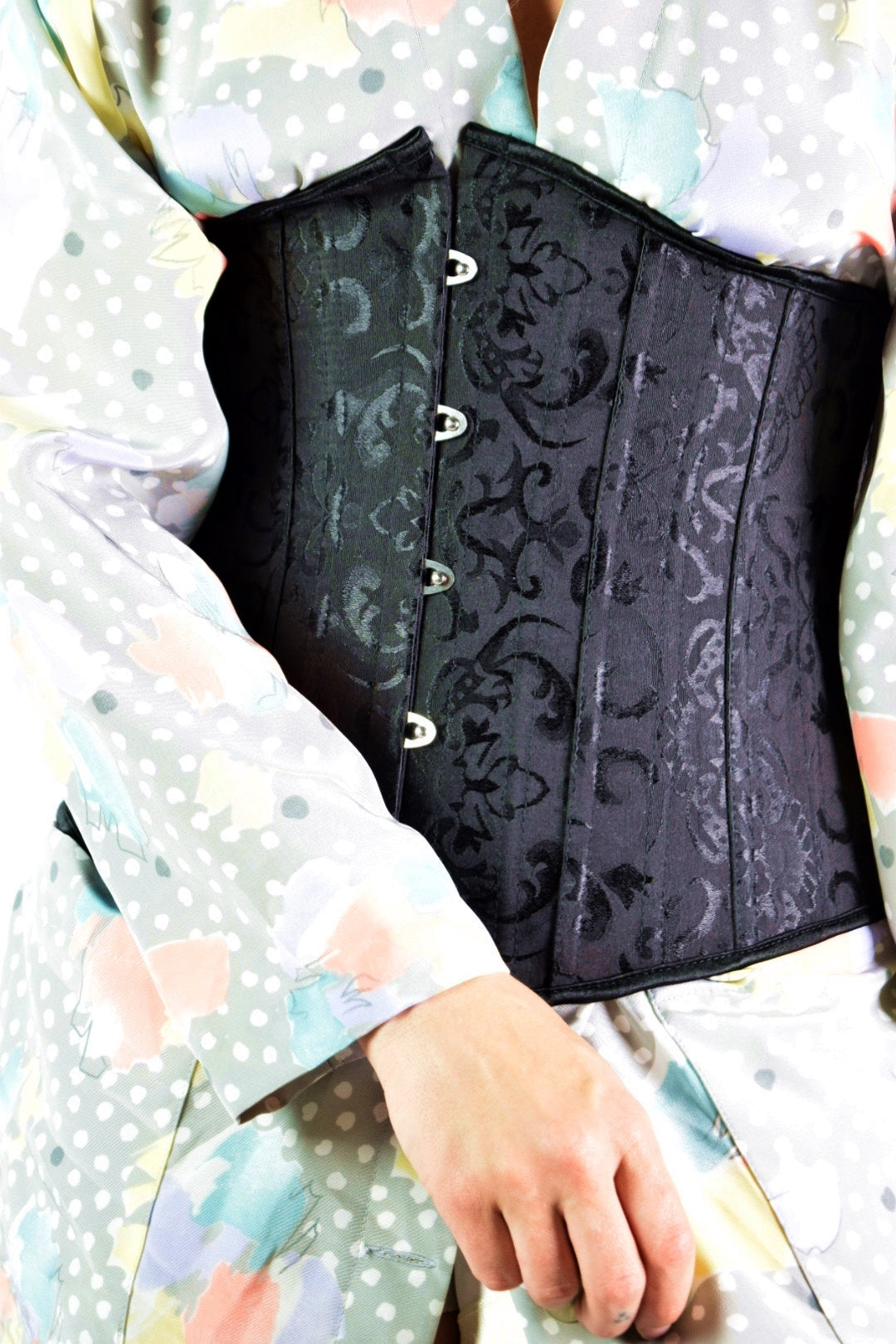 Y2K PAISLEY BUSTIER CORSET - L