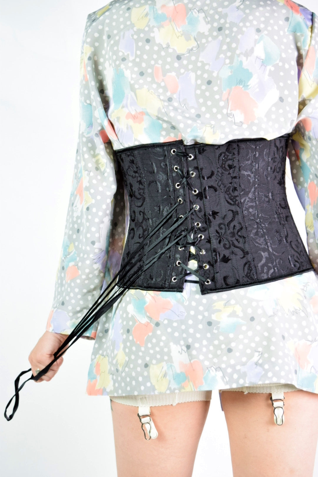 Y2K PAISLEY BUSTIER CORSET - L