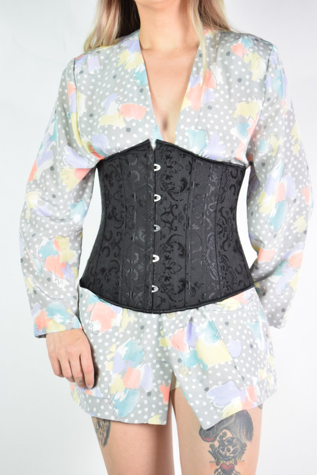 Y2K PAISLEY BUSTIER CORSET - L