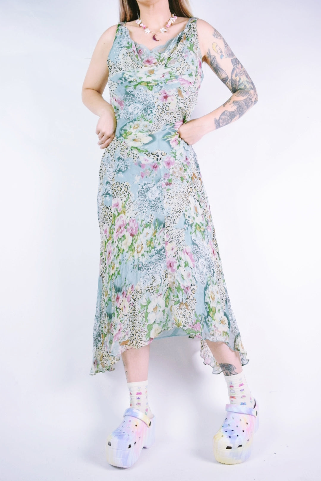 Y2K BALLETIC WILD FLORAL MAXI - S/M