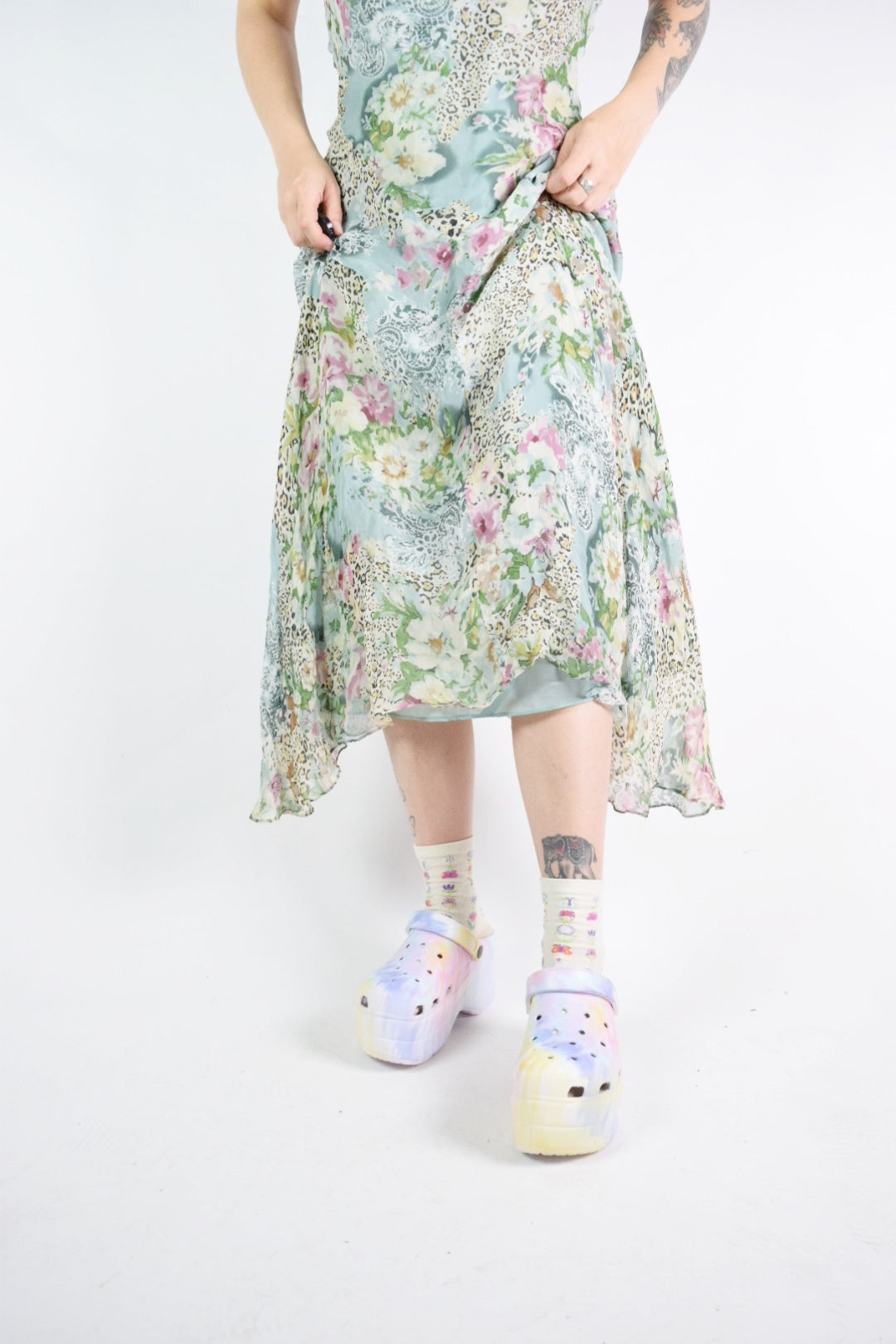 Y2K BALLETIC WILD FLORAL MAXI - S/M