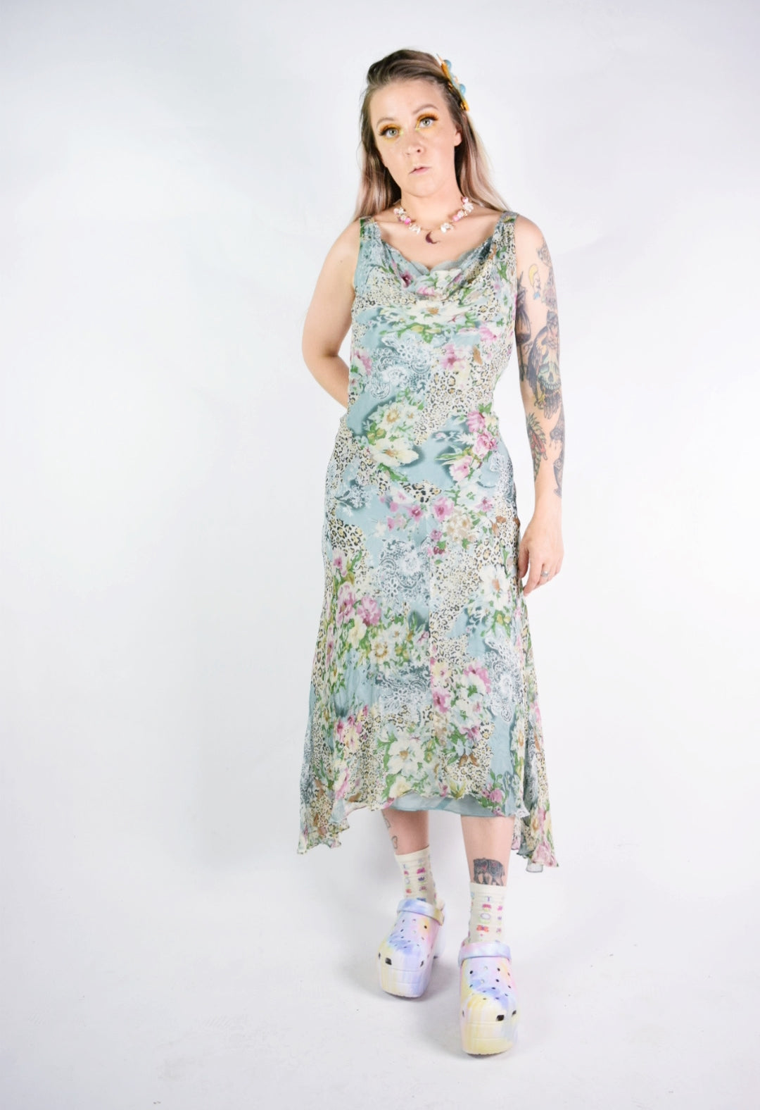 Y2K BALLETIC WILD FLORAL MAXI - S/M