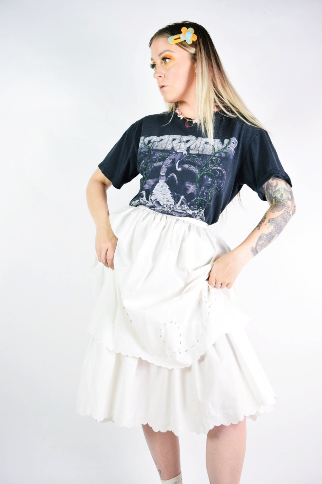 40s EYELET MIDI SKIRT - 25/26"