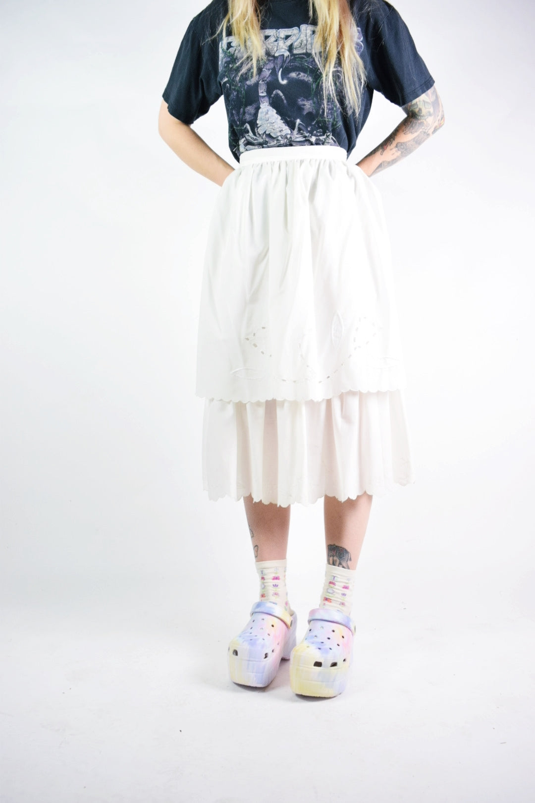 40s EYELET MIDI SKIRT - 25/26"