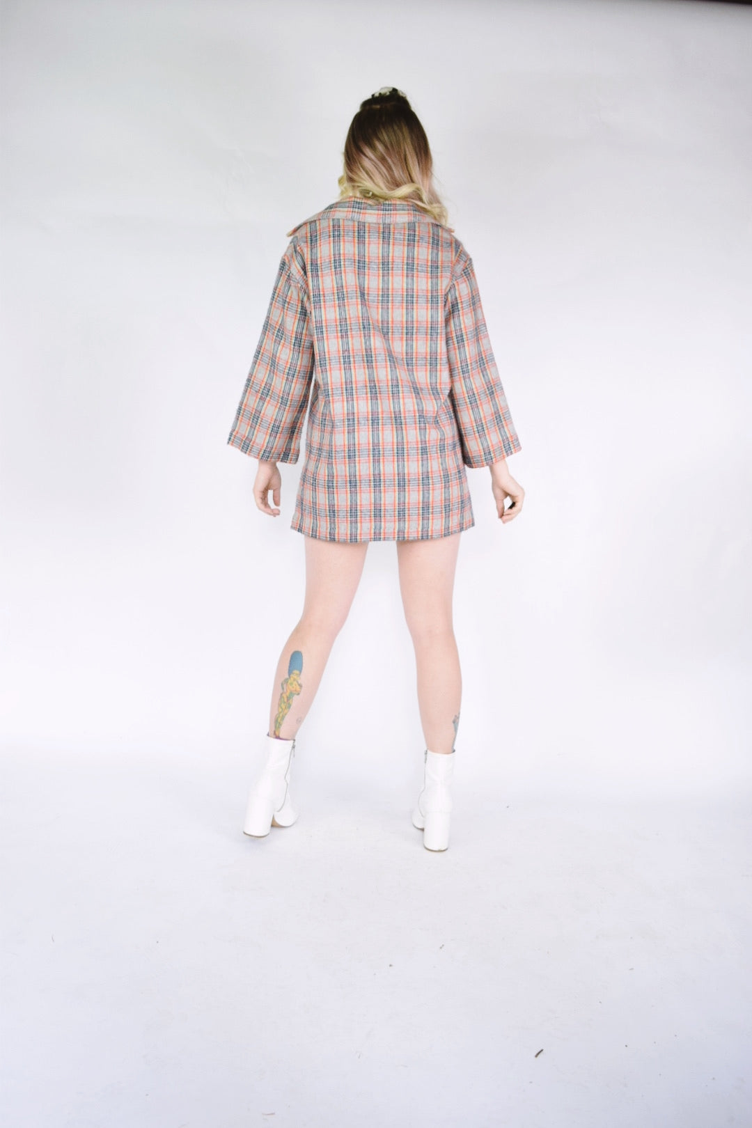 60s RAINBOW PLAID MOD MINI - XS-M