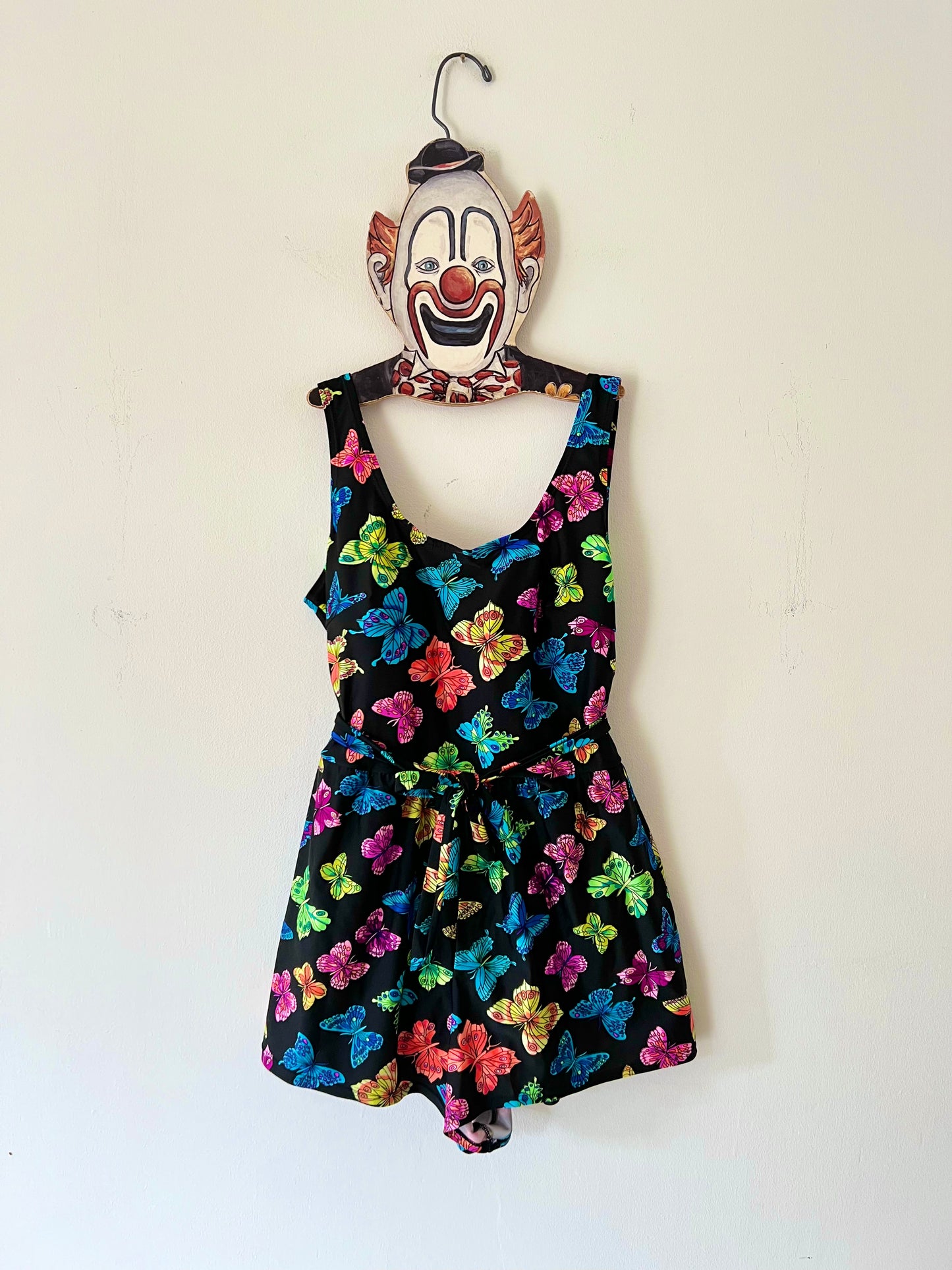 90s Technicolor Butterfly Swimsuit