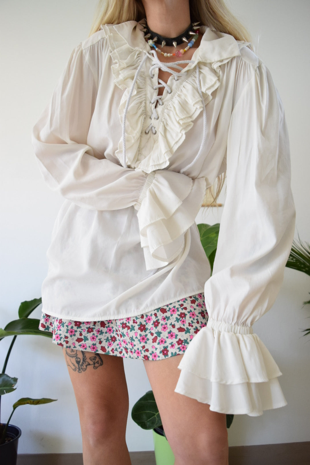 90s Goth Ren Blouse - Large