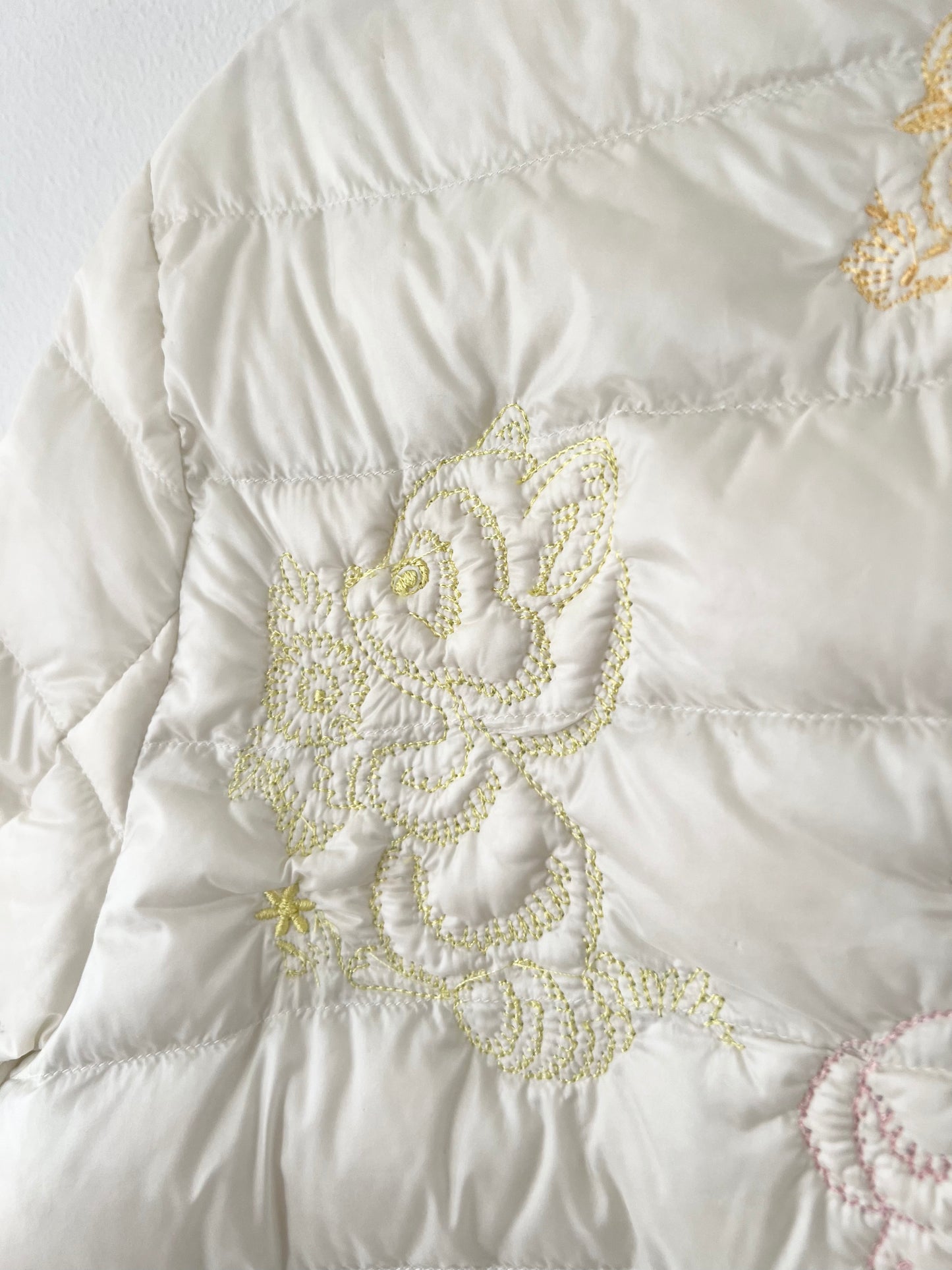 Embroidered Kitschy Down Puffer Jacket - S/M