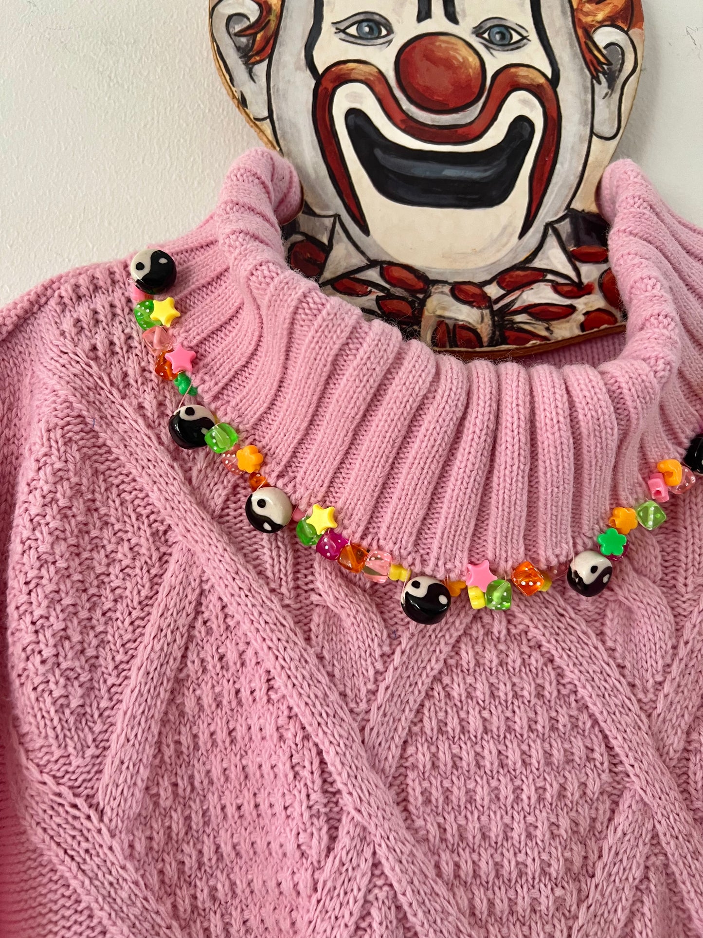 Reworked by me Hand Beaded Turtleneck - XL-3XL