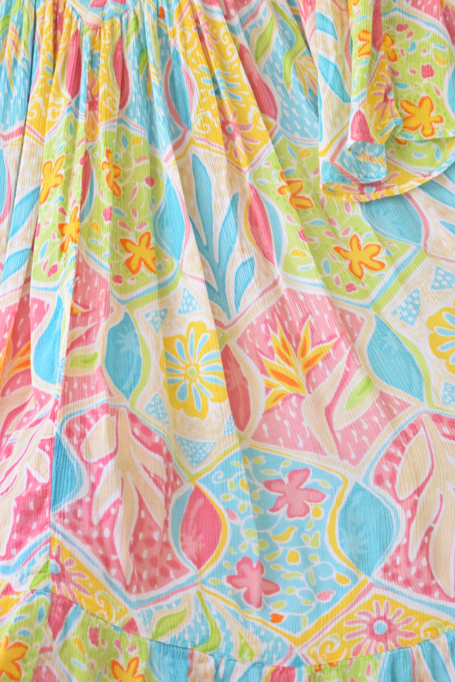 90s RAINBOW FLORAL MINI - LARGE