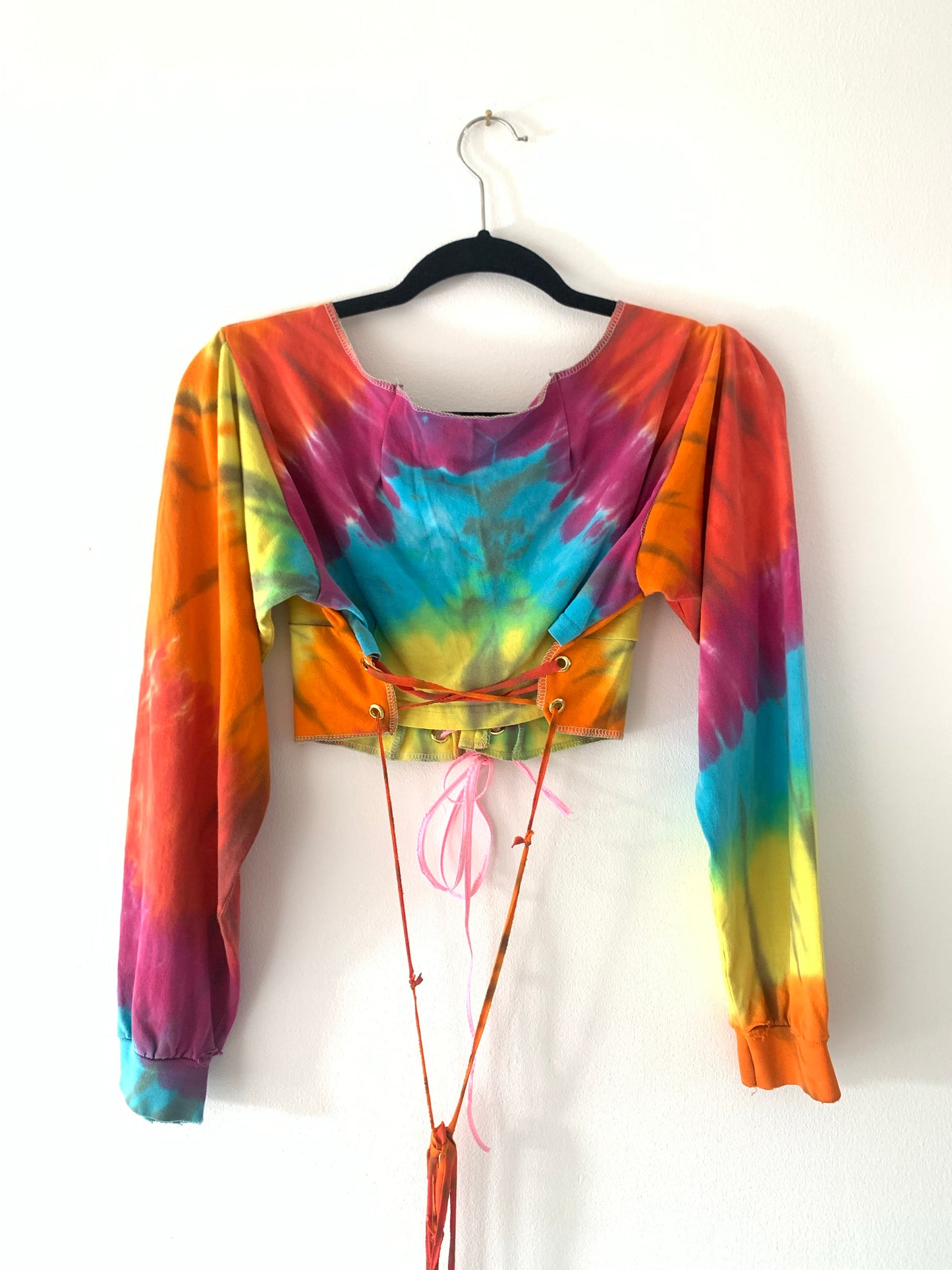 UPCYCLED RAINBOW TIE DYE TOP - M/L