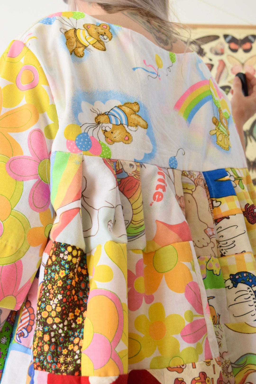 OWLEPHANT ORIGINAL DREAM PATCHWORK MIDI DRESS