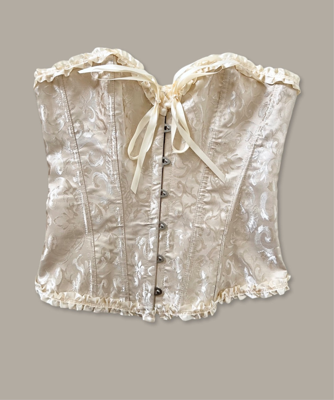 Y2K Cream Fairy Core Corset - M/L