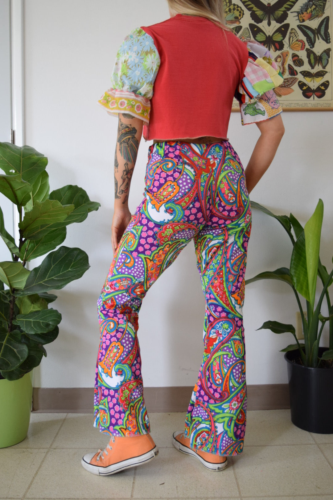 *OWLEPHANT ORIGINAL* Psychedelic Bell Bottoms - 27/28β waist