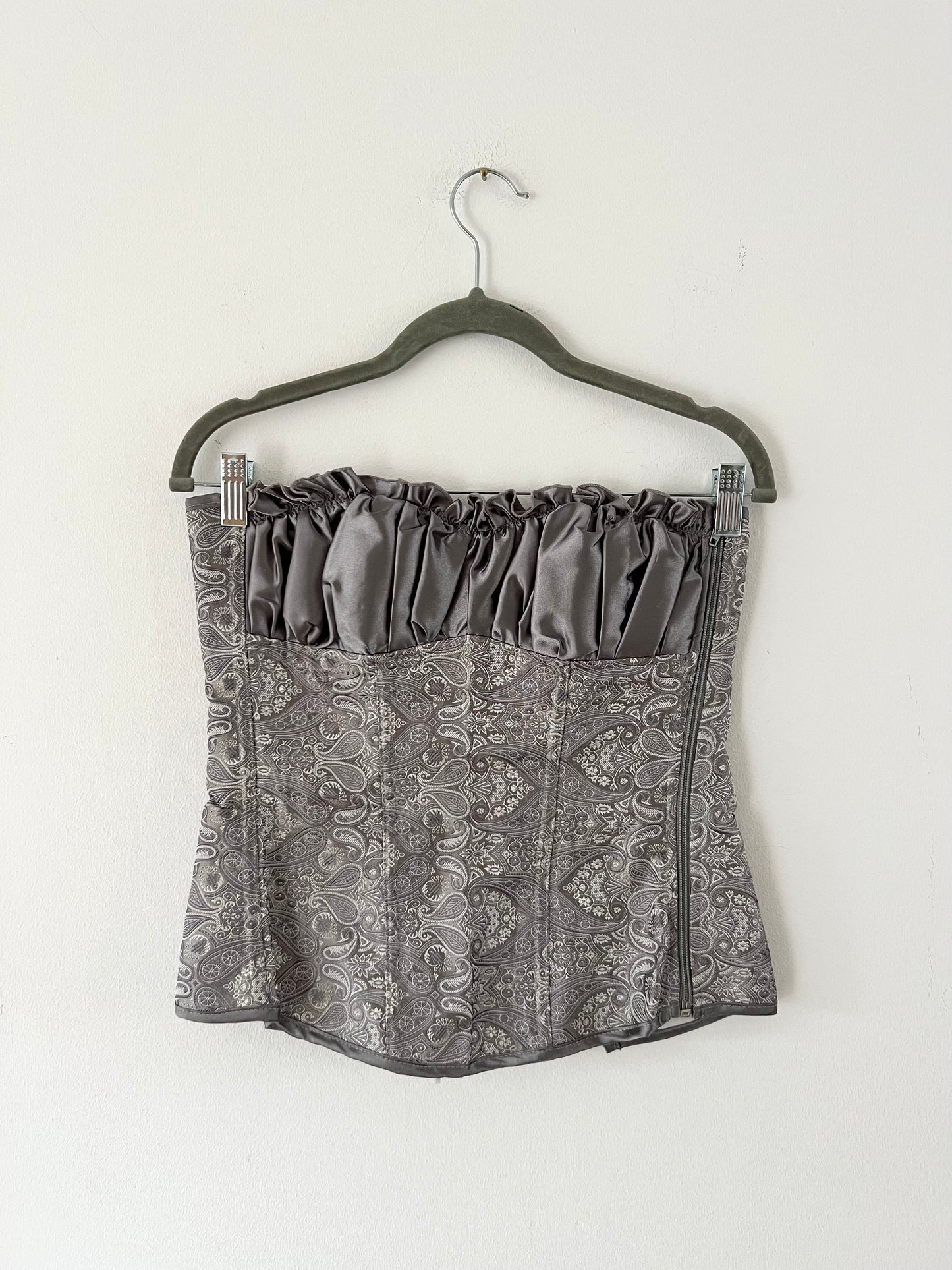 Y2K Romantic Iridescent Paisley Corset - XS-M