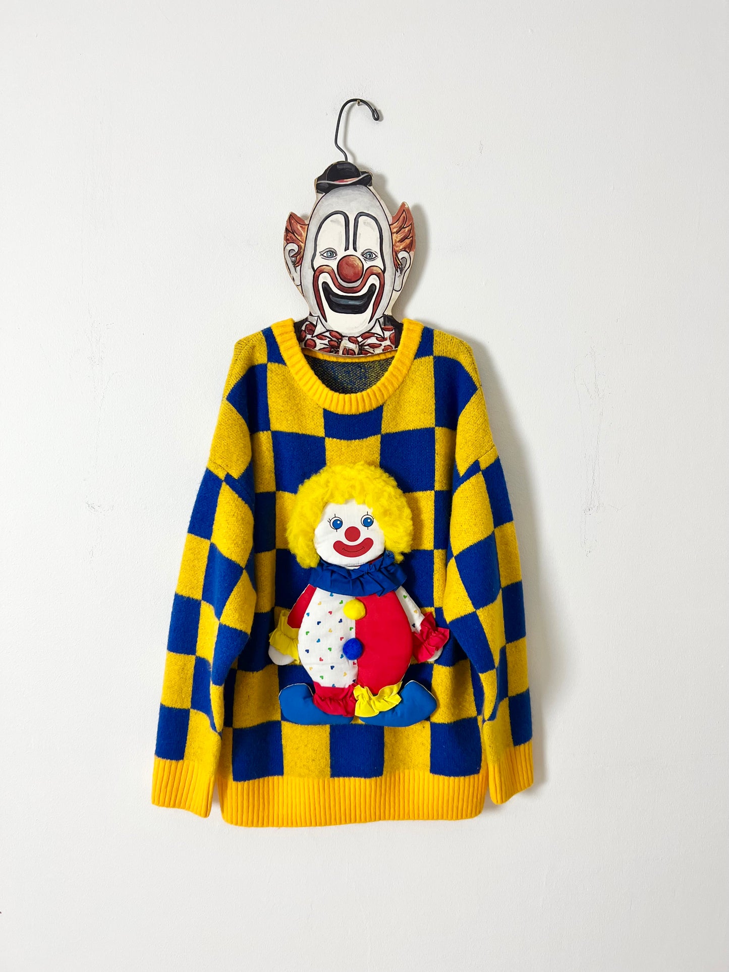 Reworked by me 🤡 cLoWn checkerboard sweater