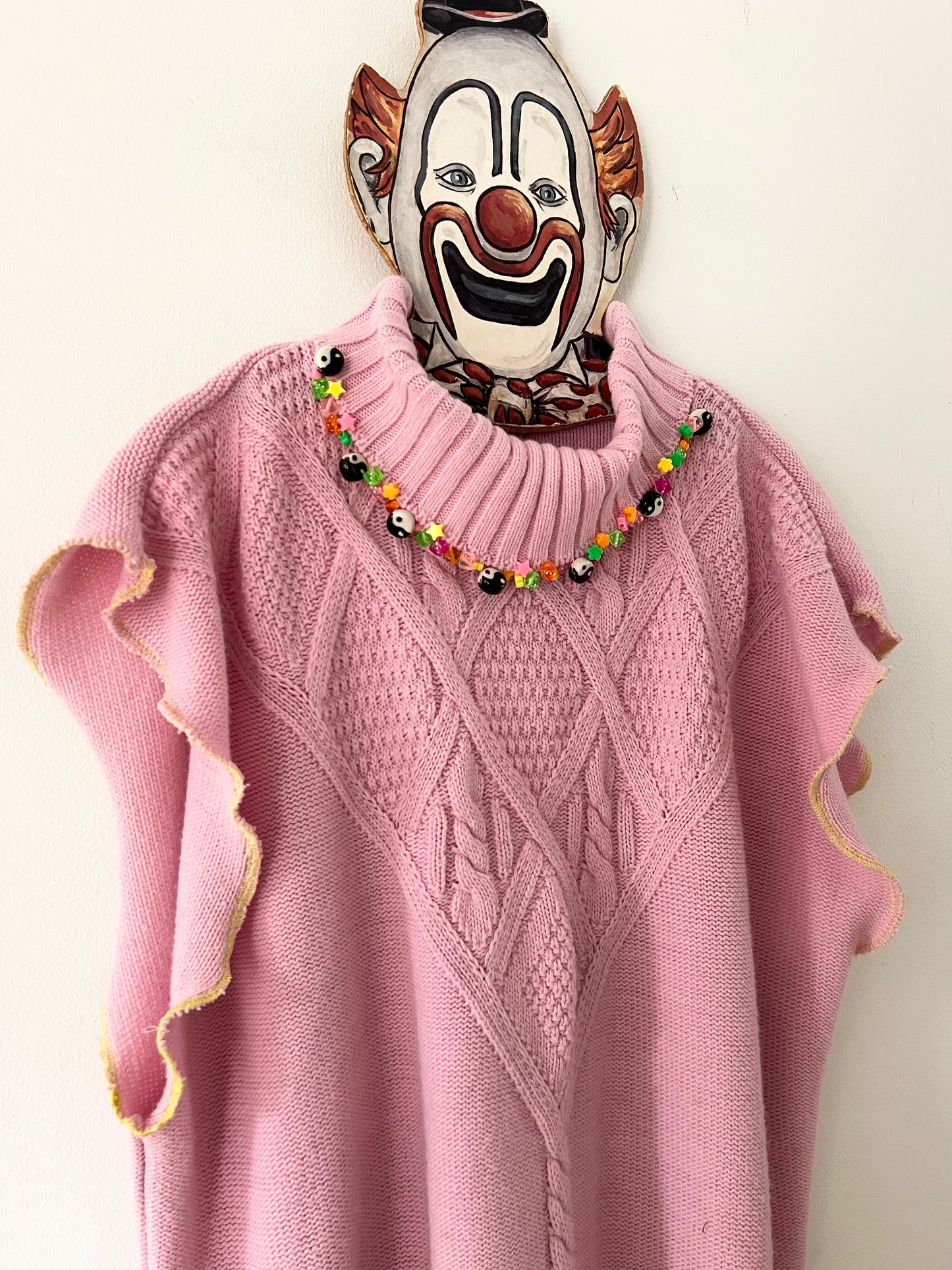 Reworked by me Hand Beaded Turtleneck - XL-3XL