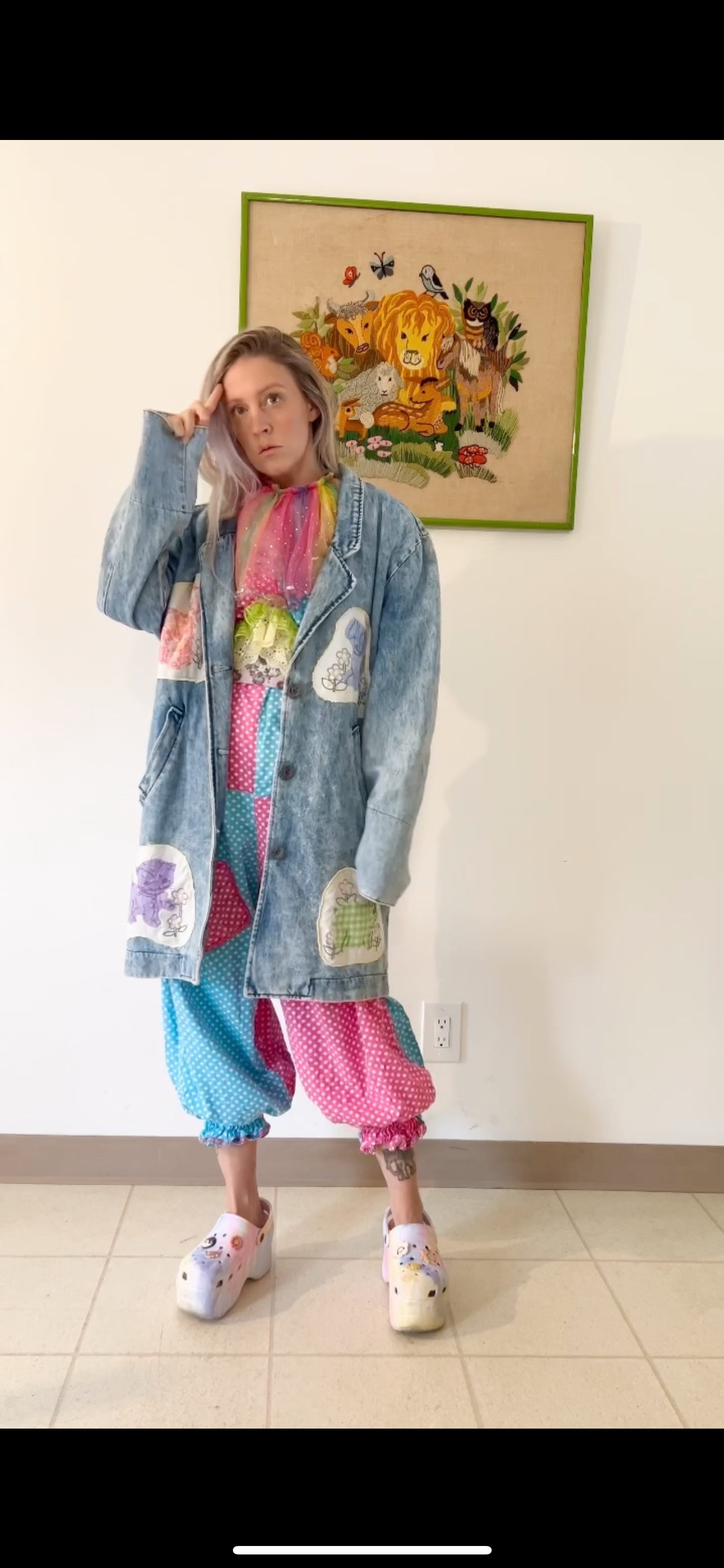 Baby Animal Denim Duster