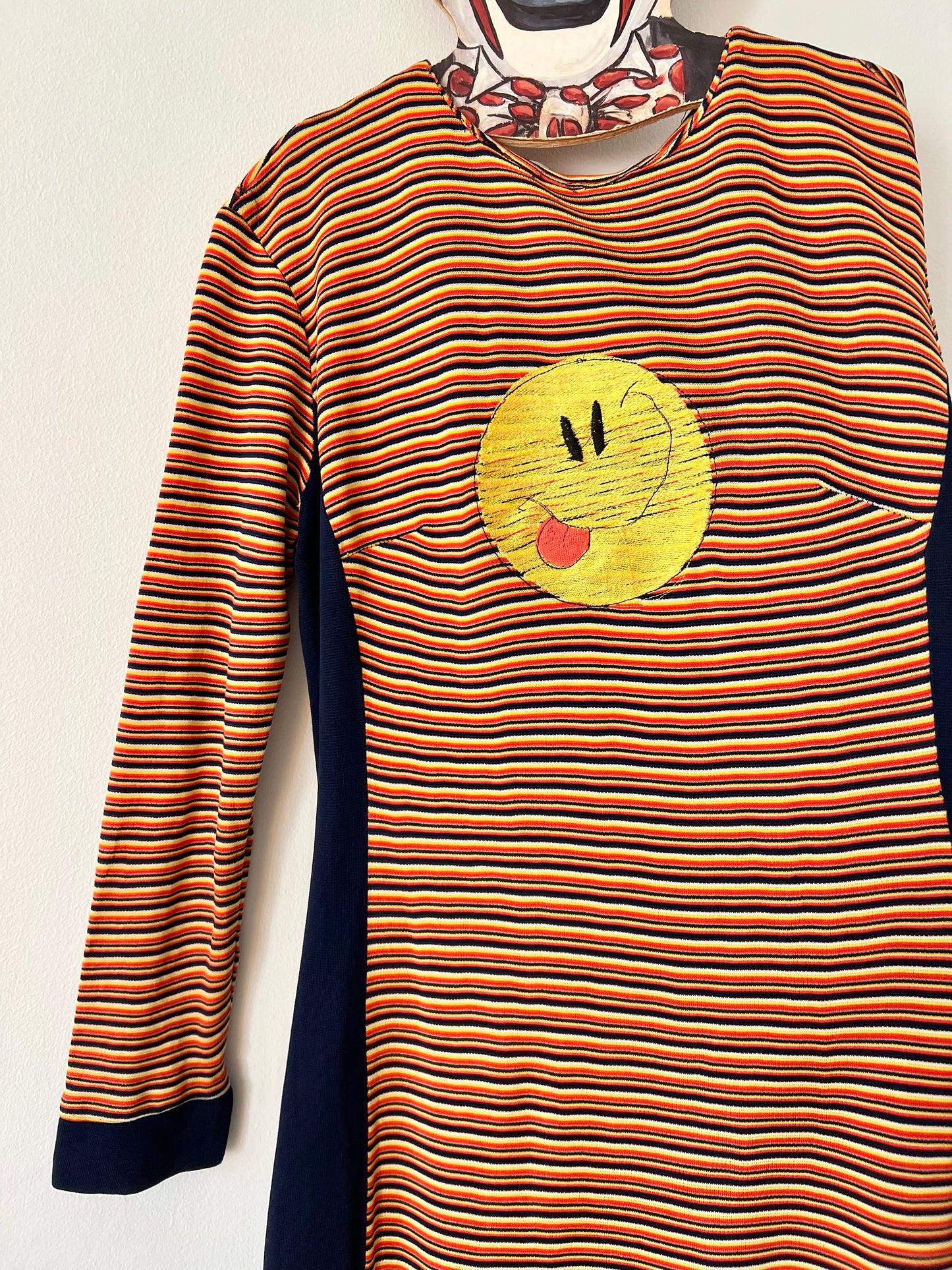 Primary Smiley Embroidered Mod Midi