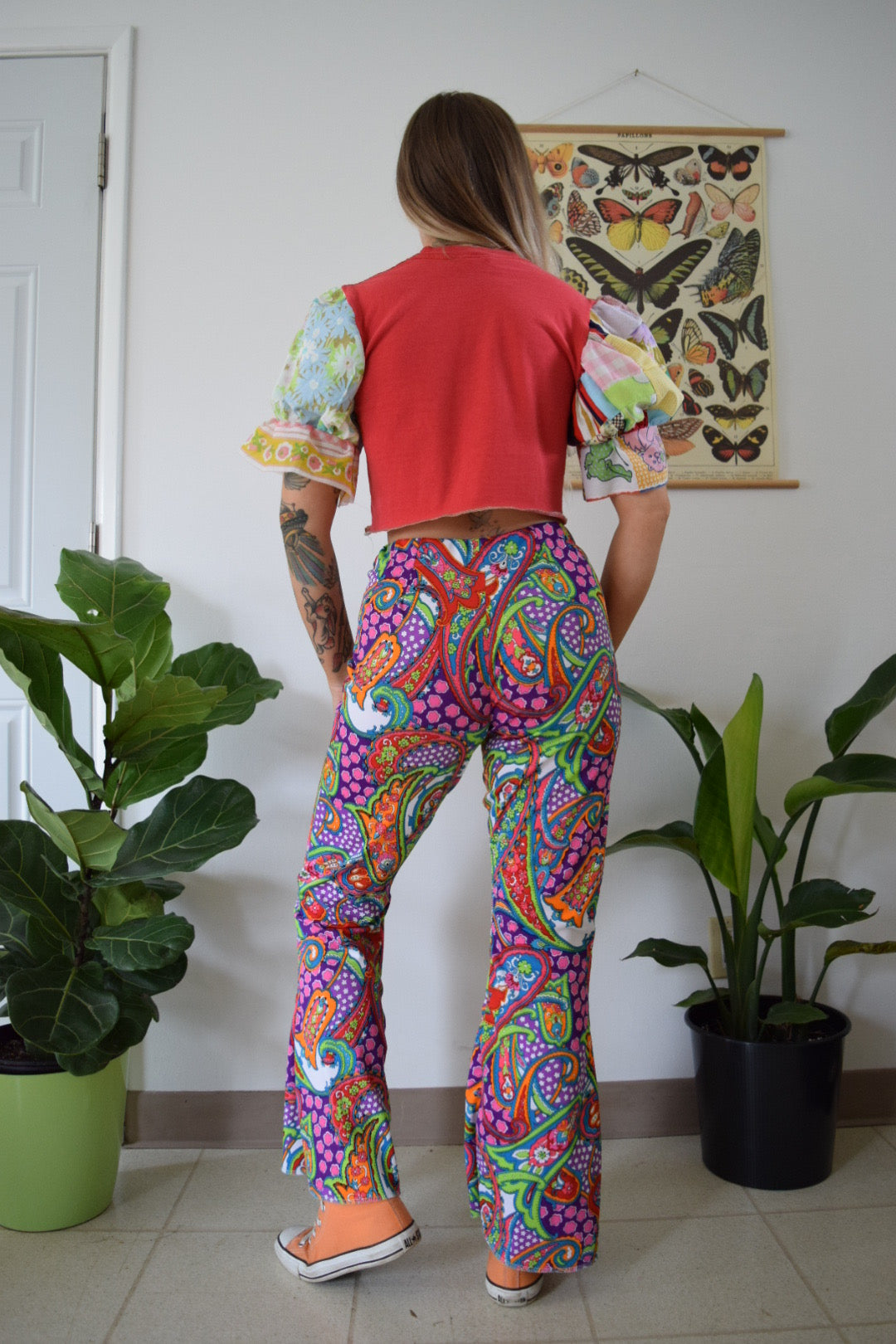 UPCYCLED DRAGON PATCHWORK TEE - XS/S