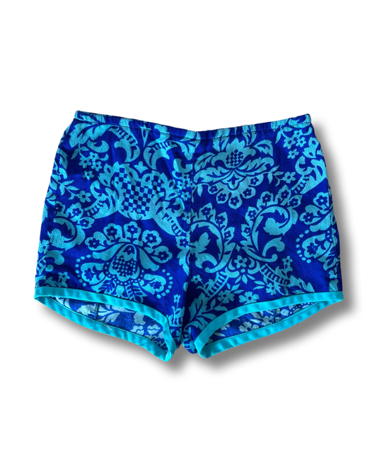 60s psychedelic floral hotpants - small