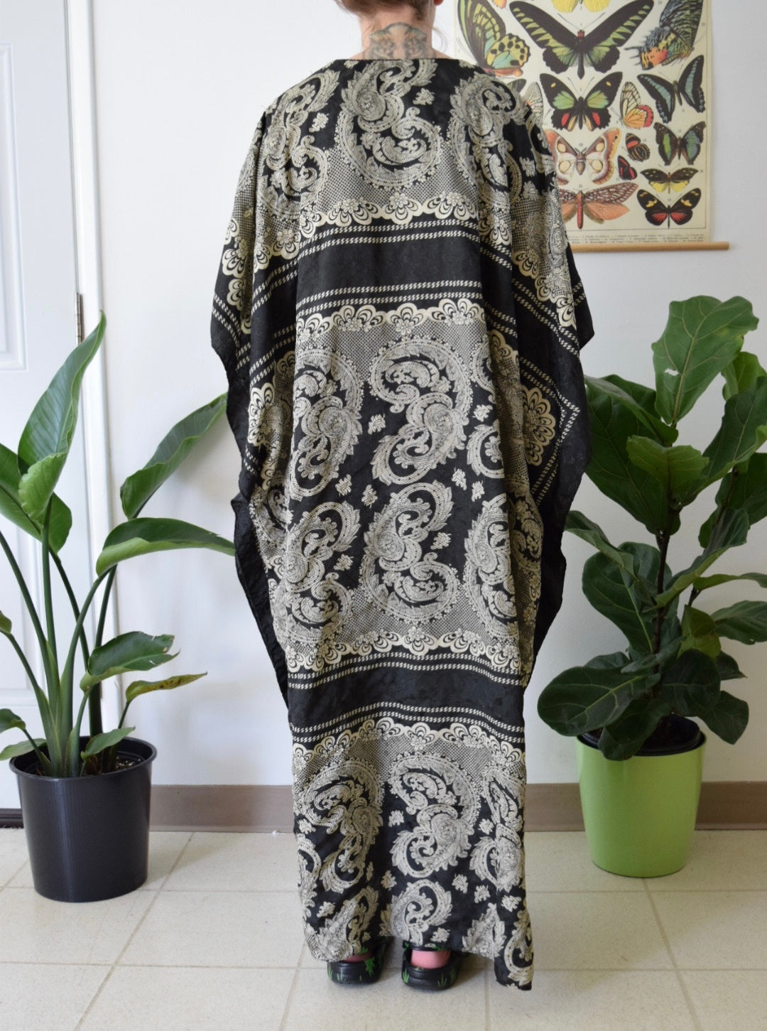 80s Silky Caftan Dress