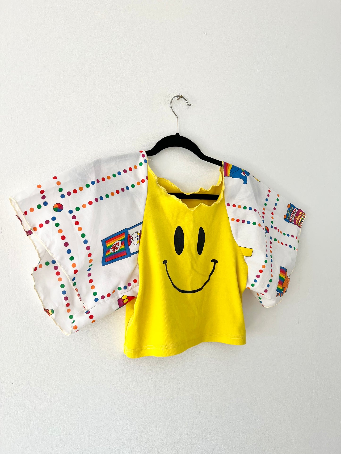 Smiley clowncore crop