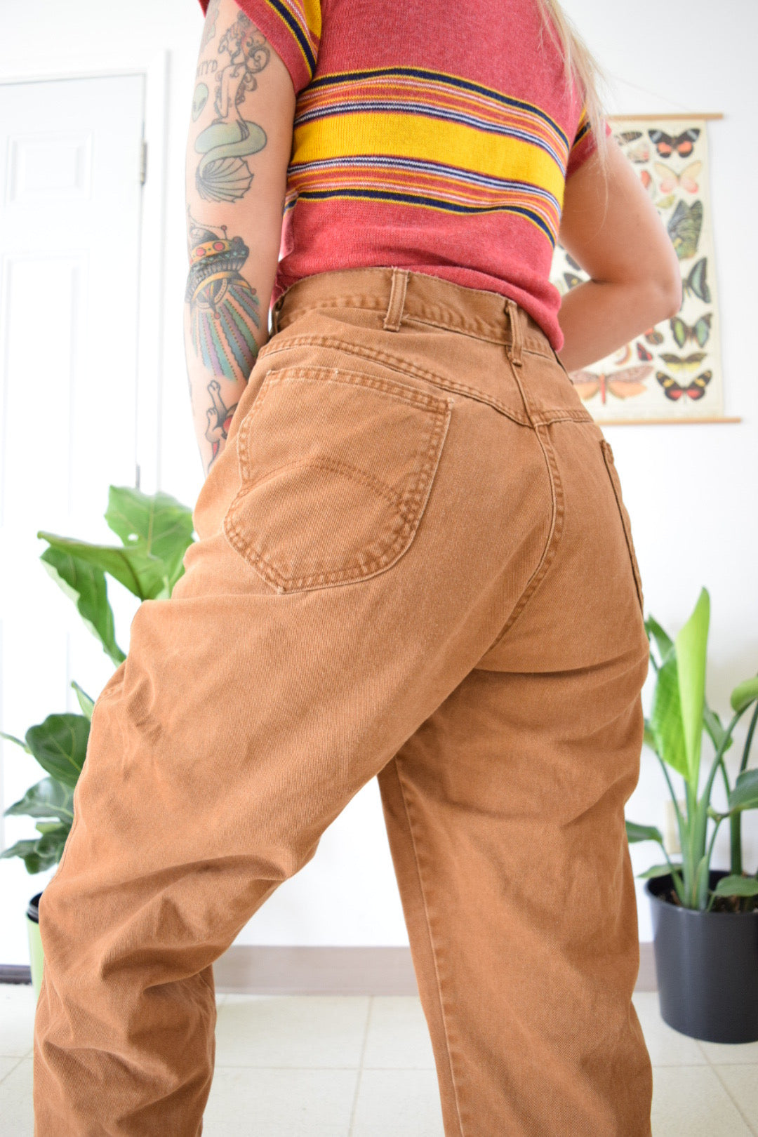 90s Brown Denim Pants