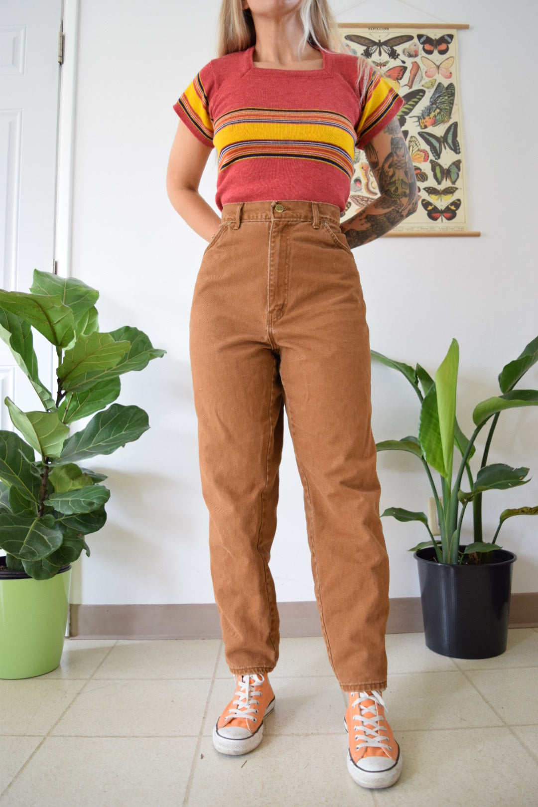 90s Brown Denim Pants