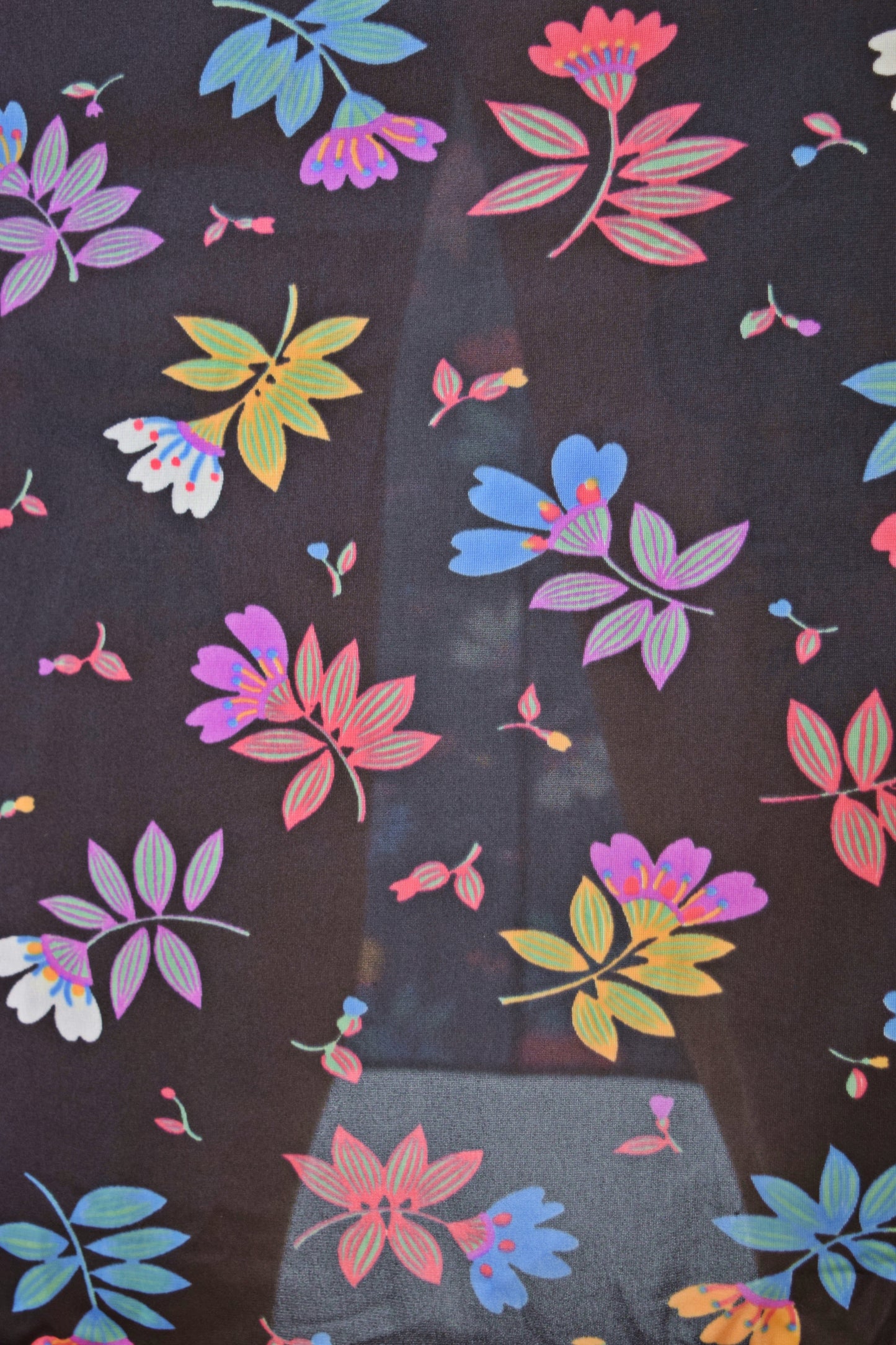 70s VAMPY FLORAL LOUNGE SET - M/L