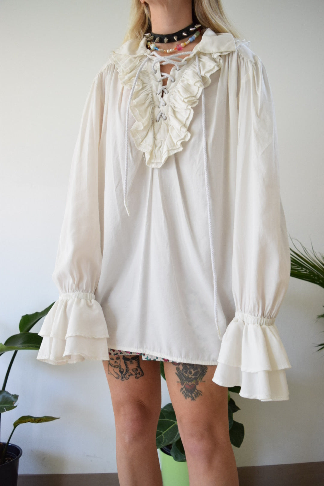 90s Goth Ren Blouse - Large