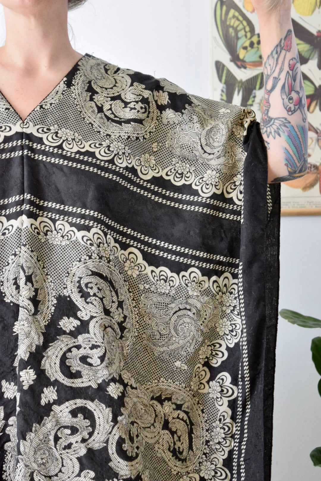 80s Silky Caftan Dress