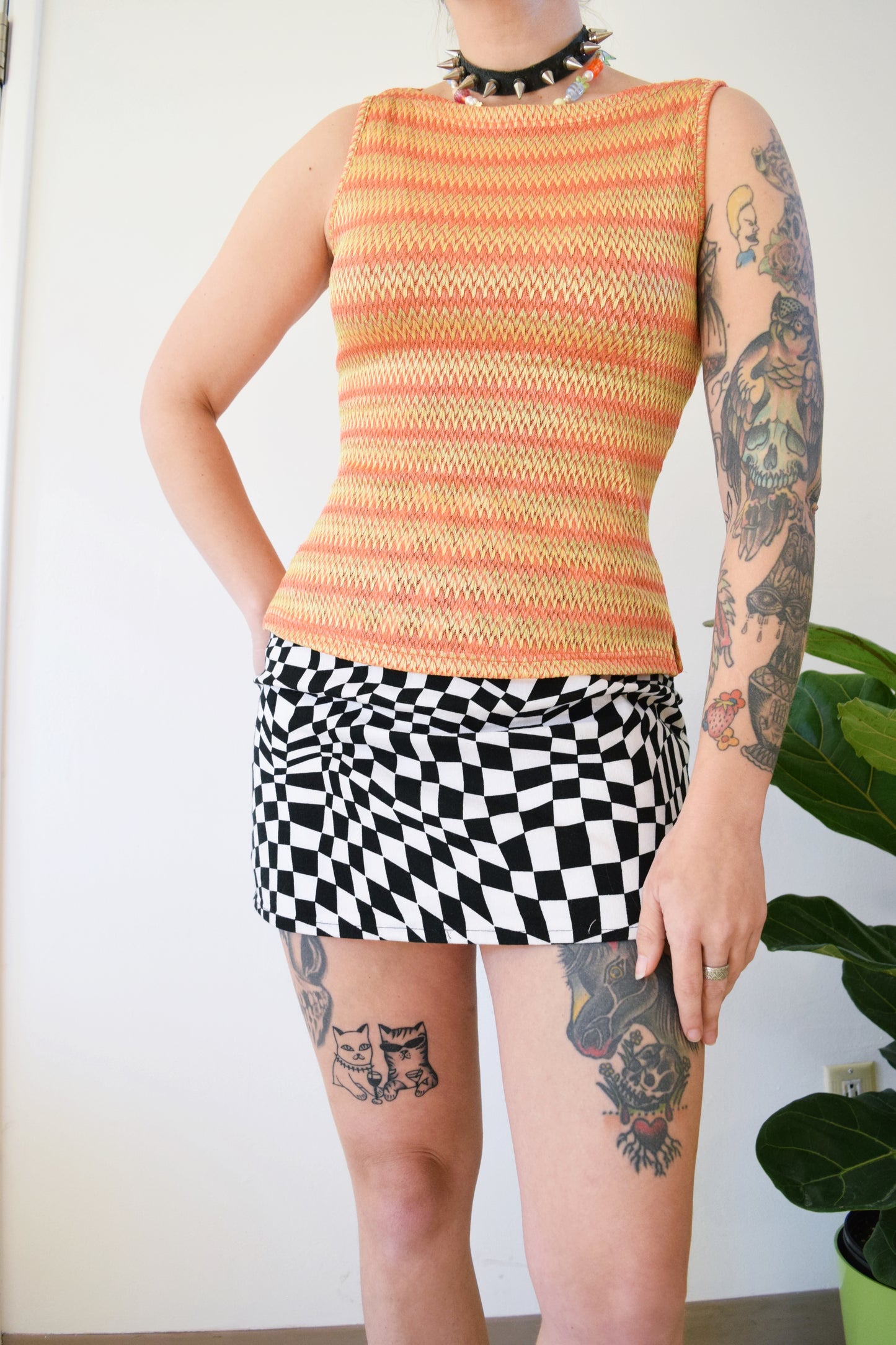 Y2K "Moschino" ESQUE TANK - SMALL