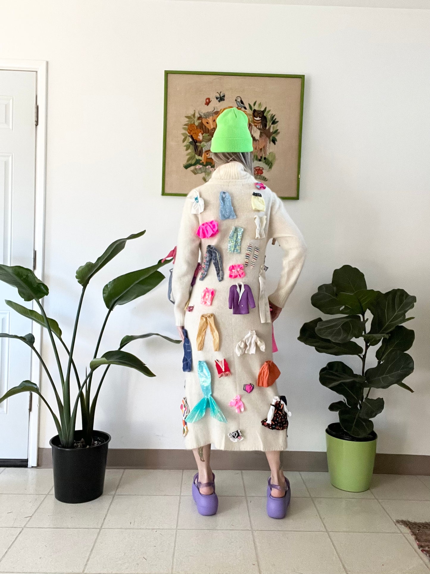 Reworked Angora Barbie Clothes Maxi Dress