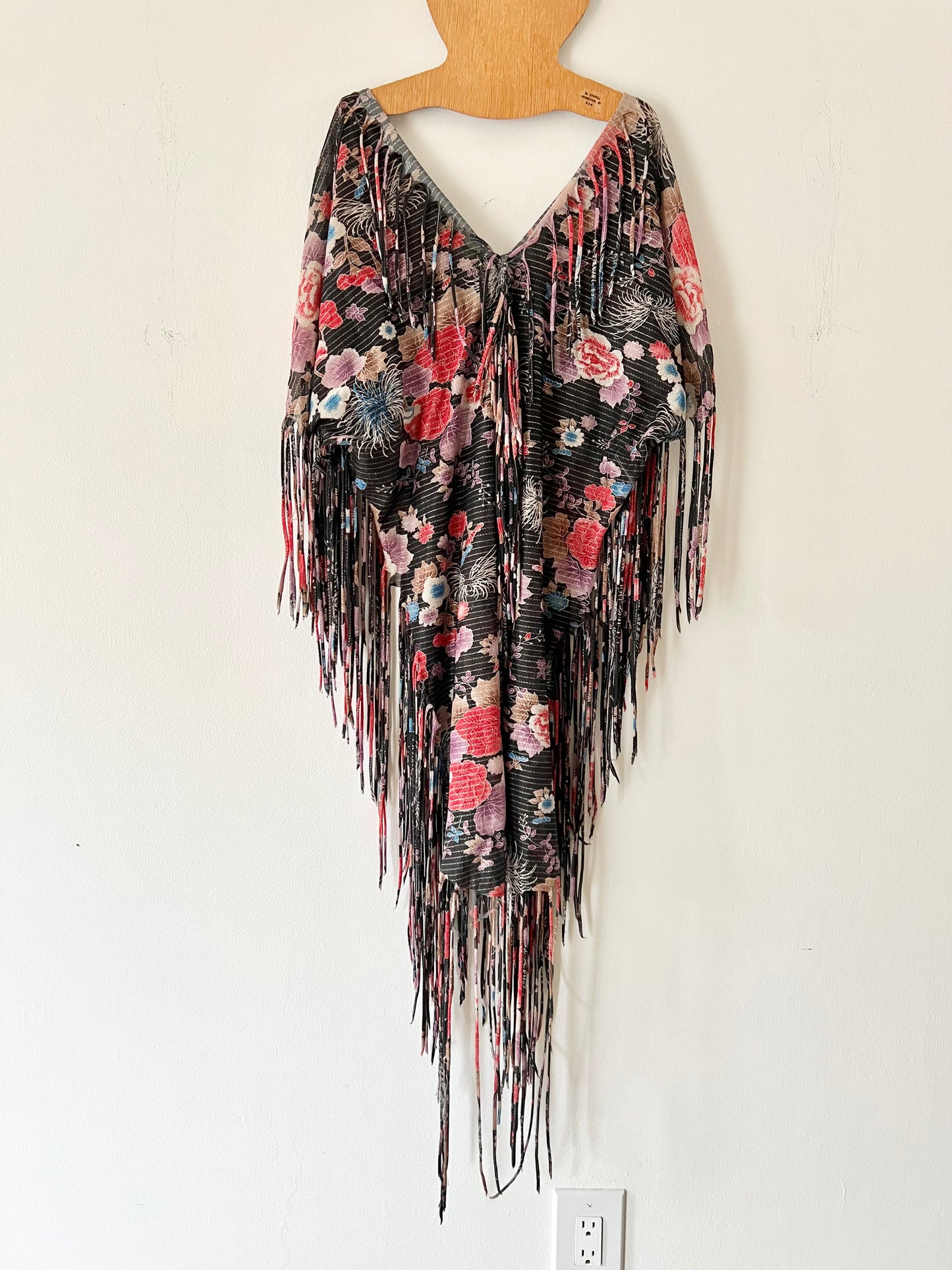 70s Fringe Tunic Bloise - L