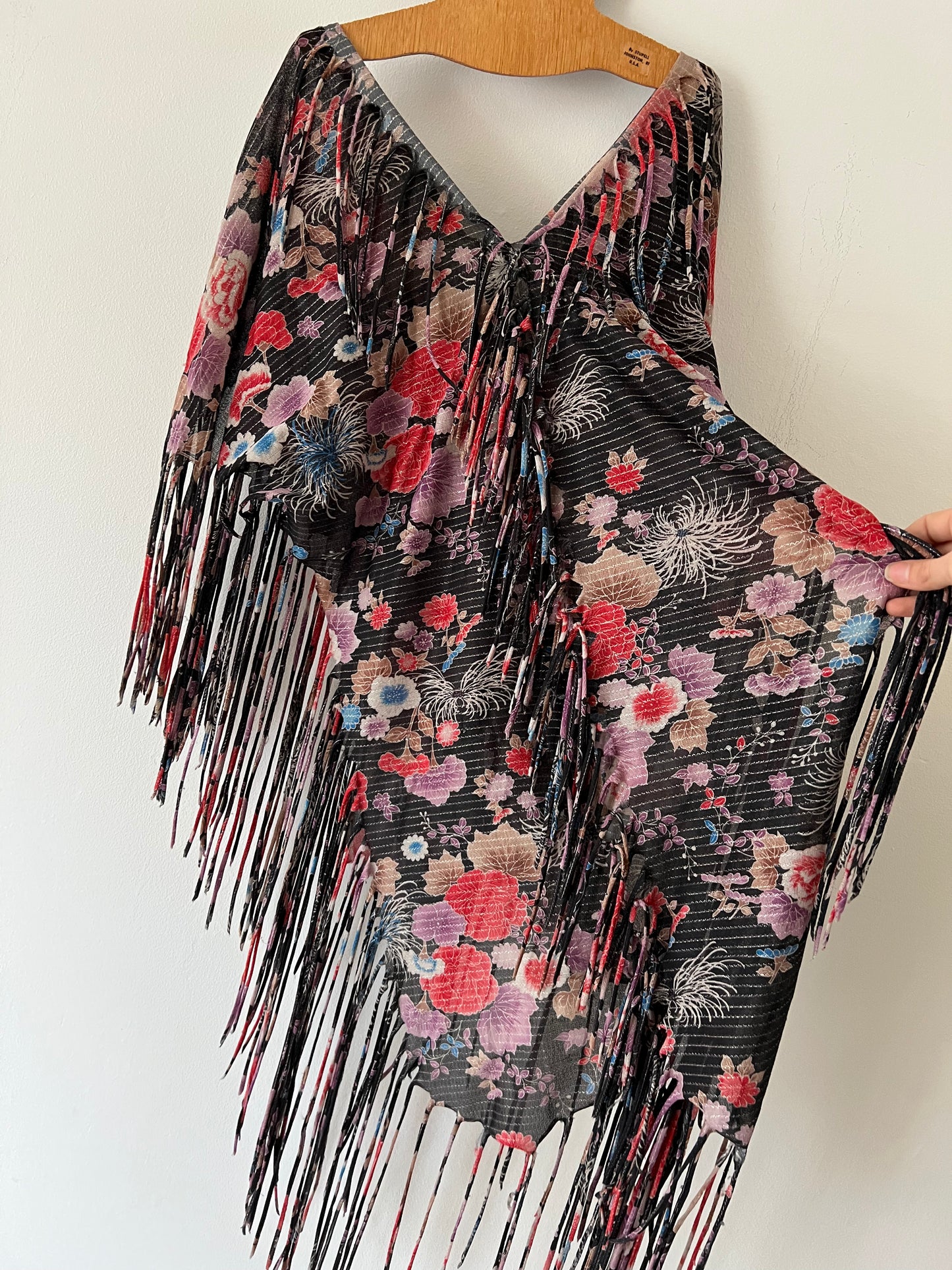 70s Fringe Tunic Bloise - L