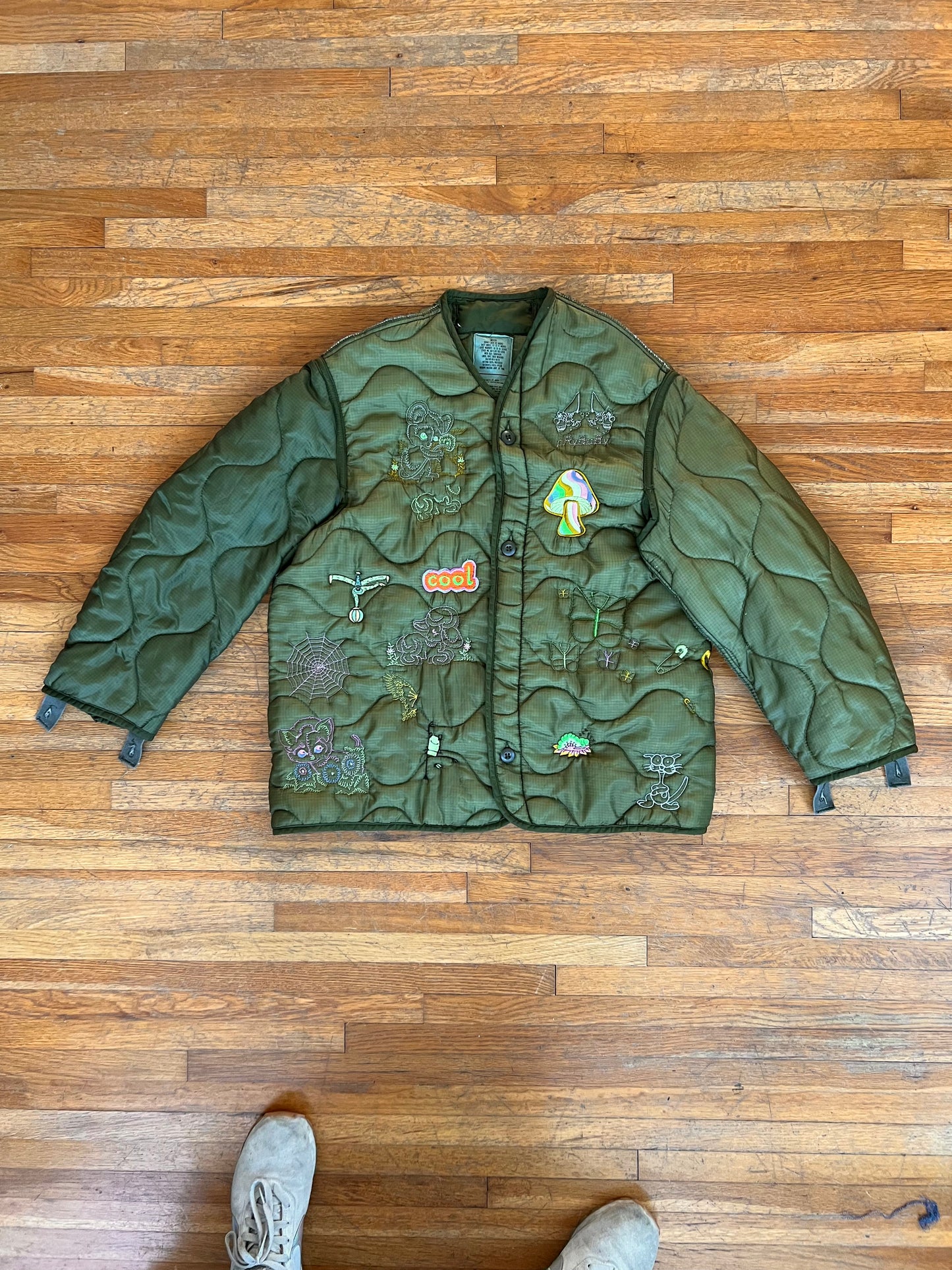 Embroidered Vtg Liner Jacket