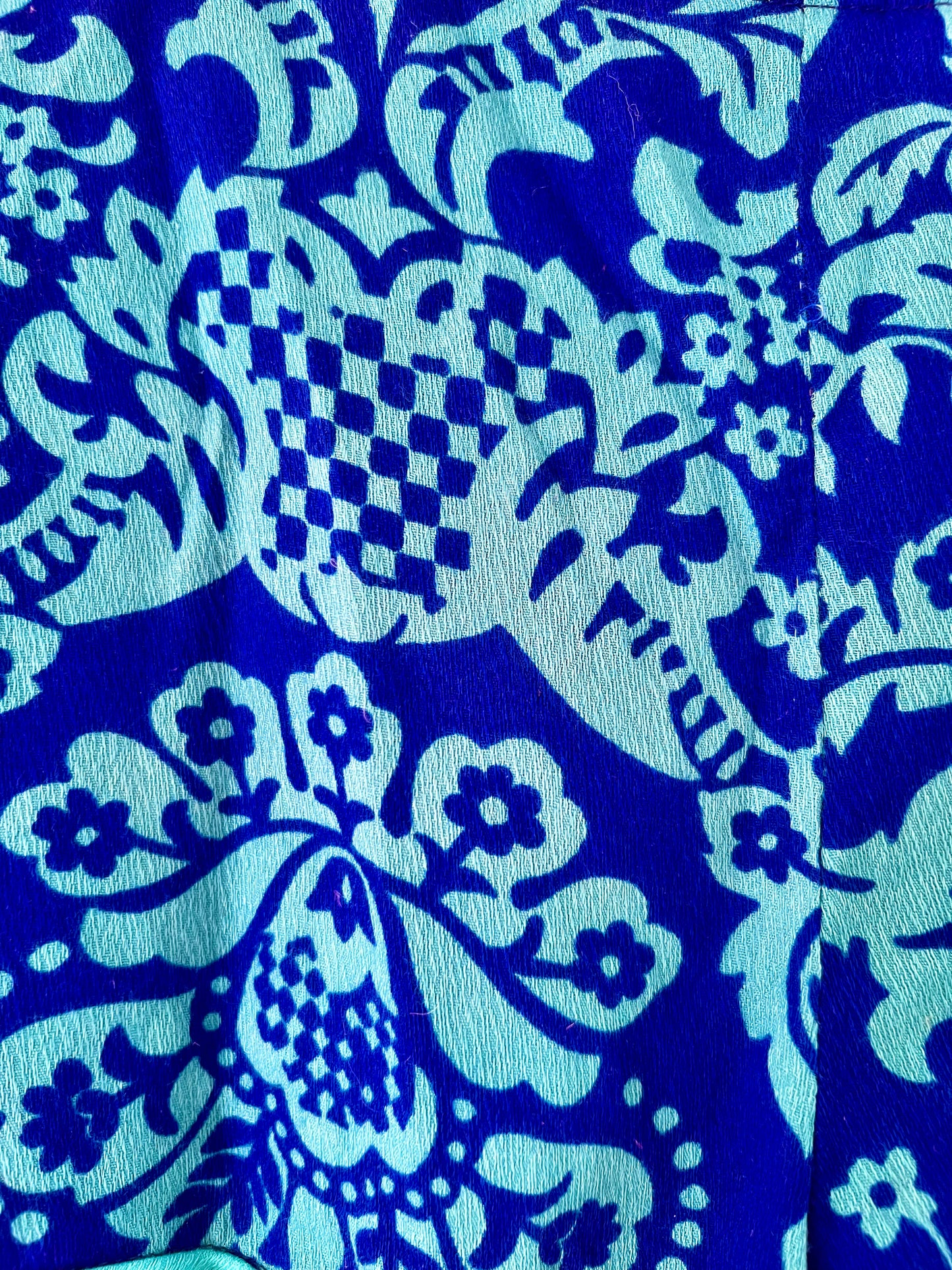 60s psychedelic floral hotpants - small